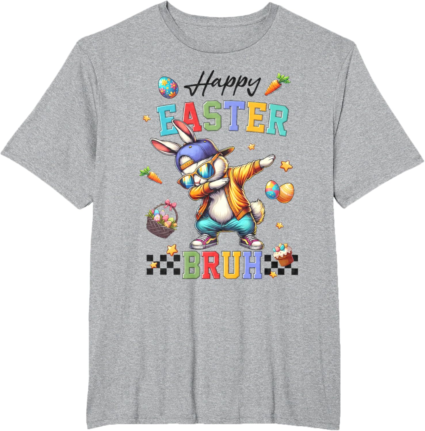 Happy Easter Bruh Shirt Bruh Meme Funny Saying Bro Kids Men T-Shirt