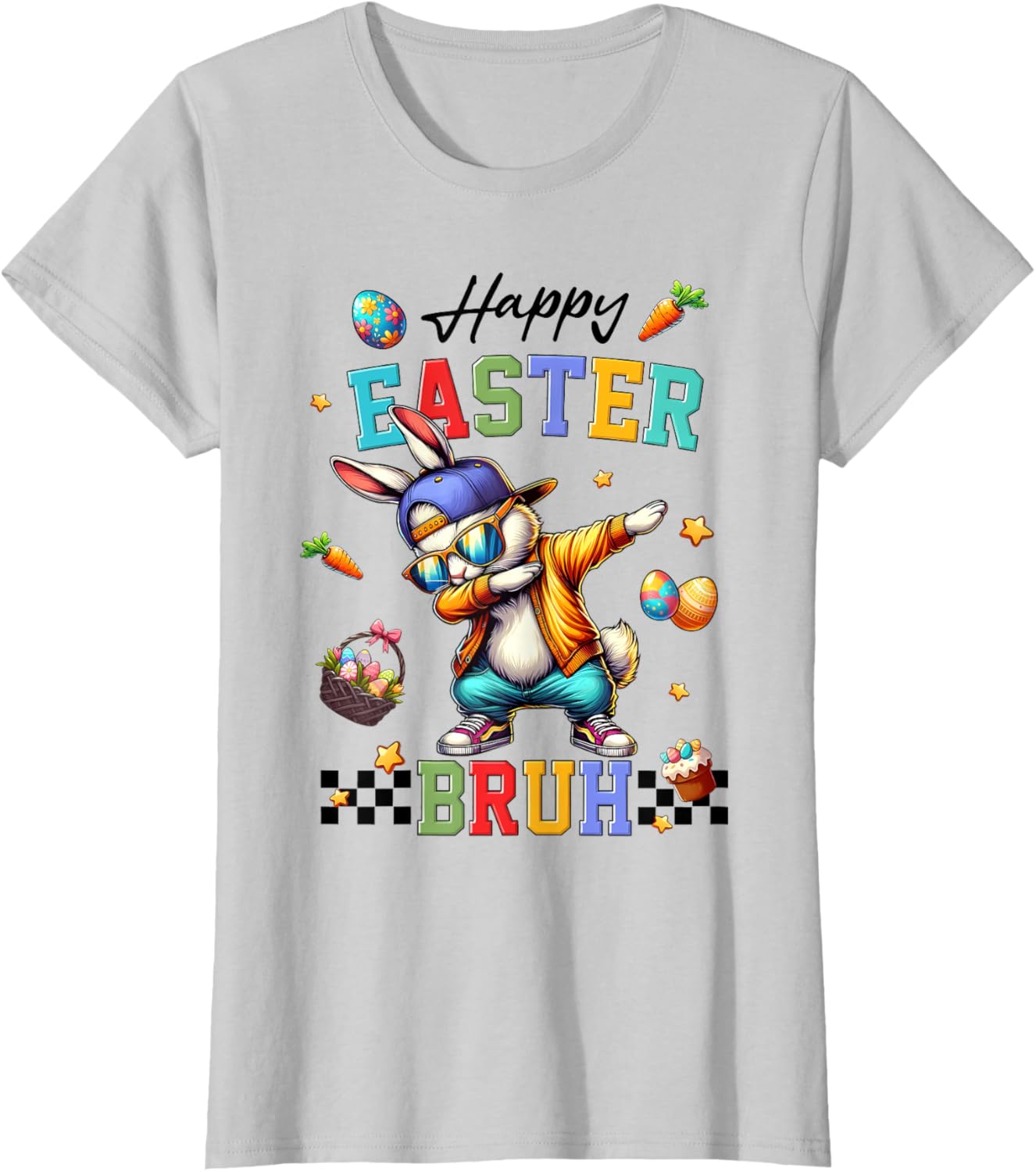 Happy Easter Bruh Shirt Bruh Meme Funny Saying Bro Kids Men T-Shirt