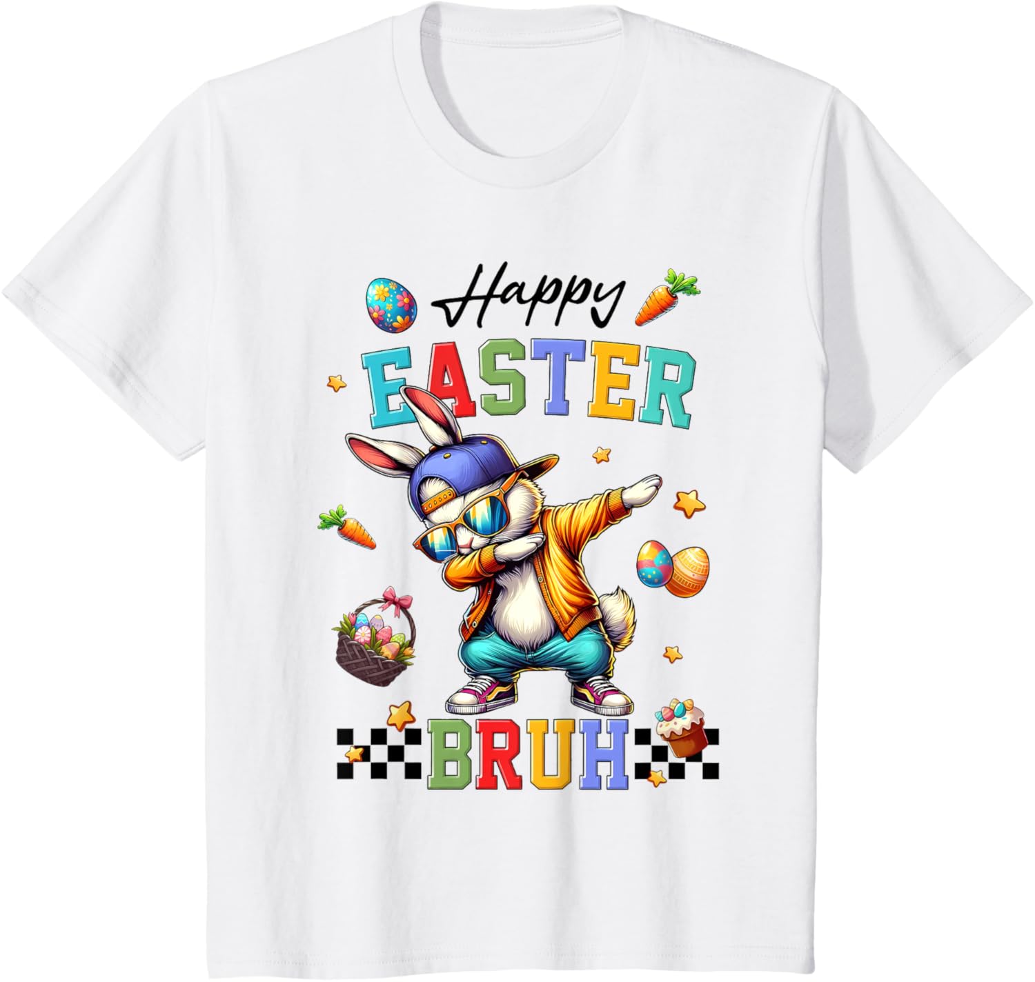 Happy Easter Bruh Shirt Bruh Meme Funny Saying Bro Kids Men T-Shirt