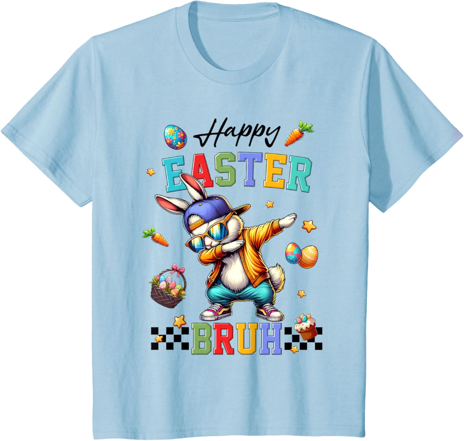 Happy Easter Bruh Shirt Bruh Meme Funny Saying Bro Kids Men T-Shirt