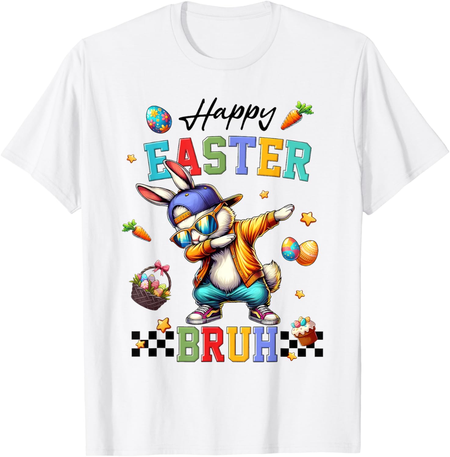 Happy Easter Bruh Shirt Bruh Meme Funny Saying Bro Kids Men T-Shirt