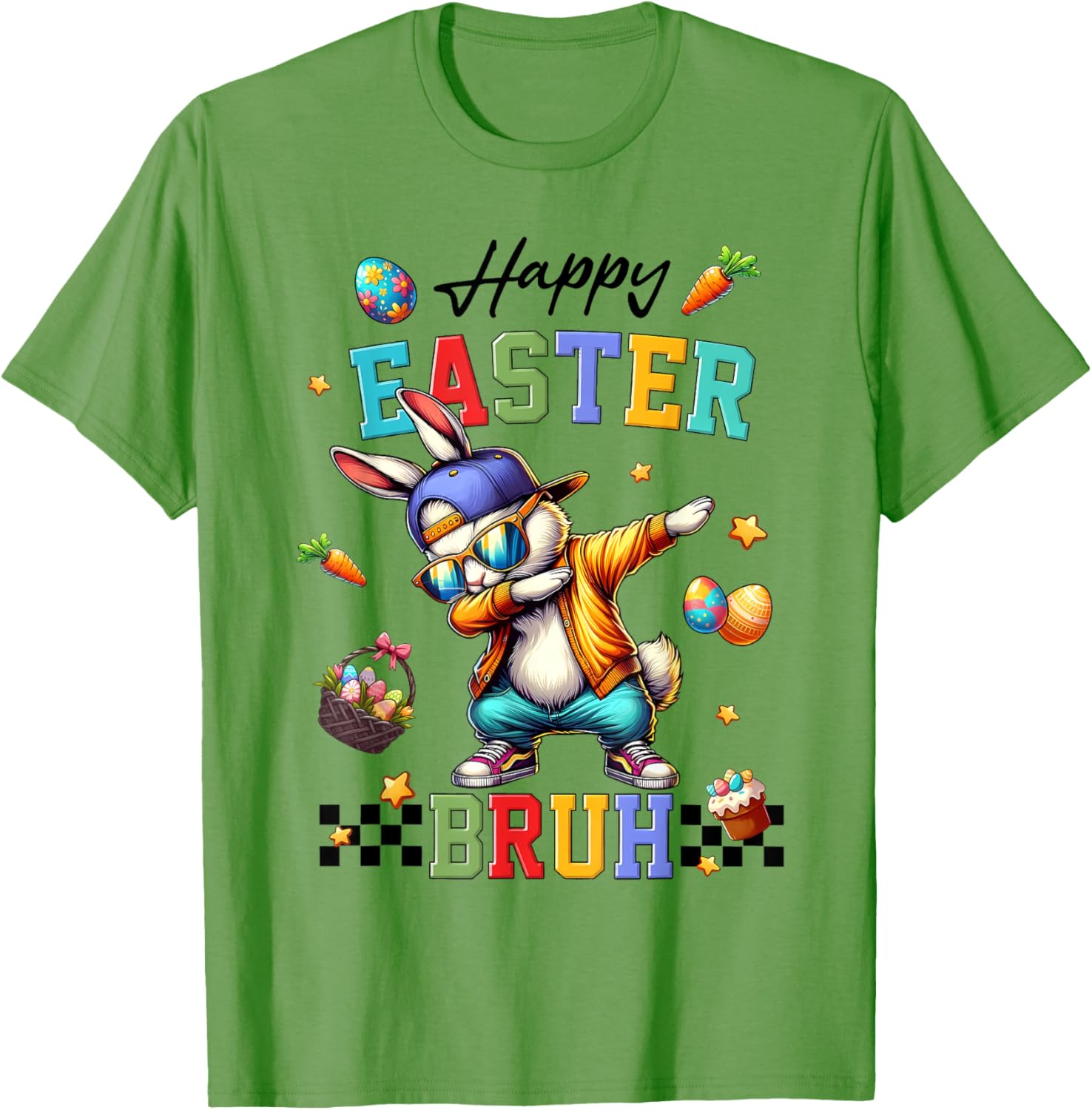 Happy Easter Bruh Shirt Bruh Meme Funny Saying Bro Kids Men T-Shirt