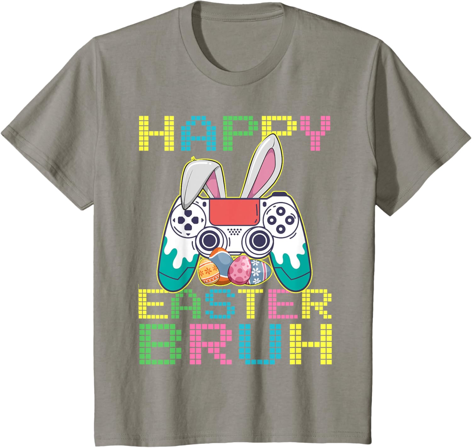 Happy Easter Bruh Video Games Bunny Gaming Funny T-Shirt