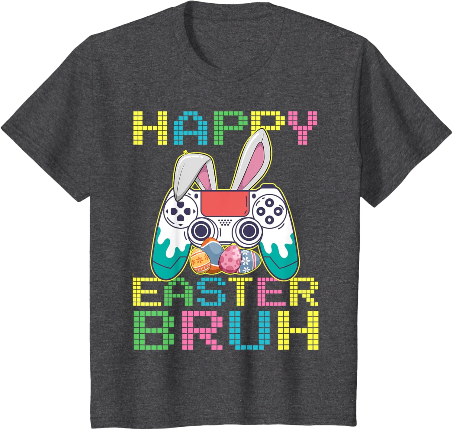 Happy Easter Bruh Video Games Bunny Gaming Funny T-Shirt