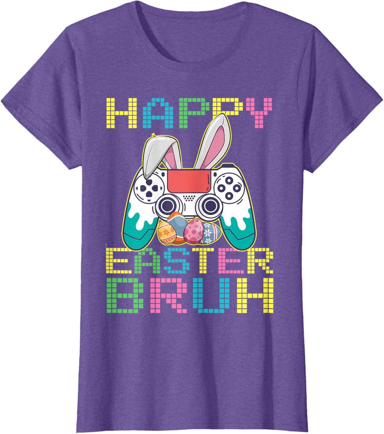 Happy Easter Bruh Video Games Bunny Gaming Funny T-Shirt