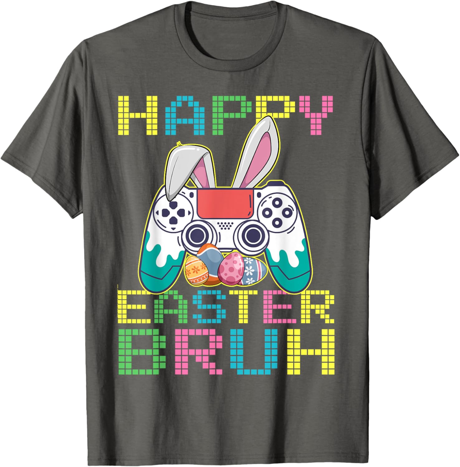 Happy Easter Bruh Video Games Bunny Gaming Funny T-Shirt