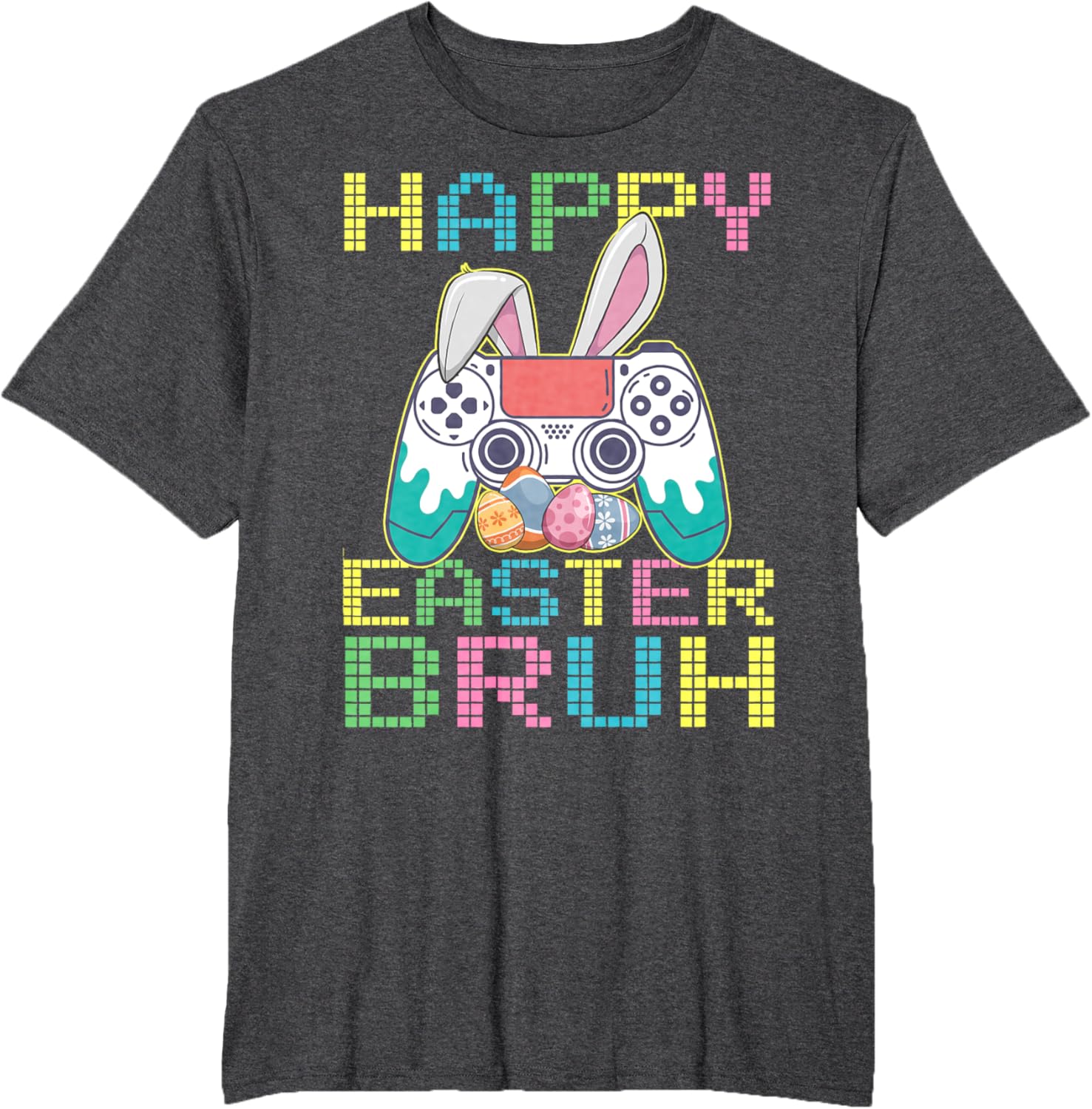 Happy Easter Bruh Video Games Bunny Gaming Funny T-Shirt