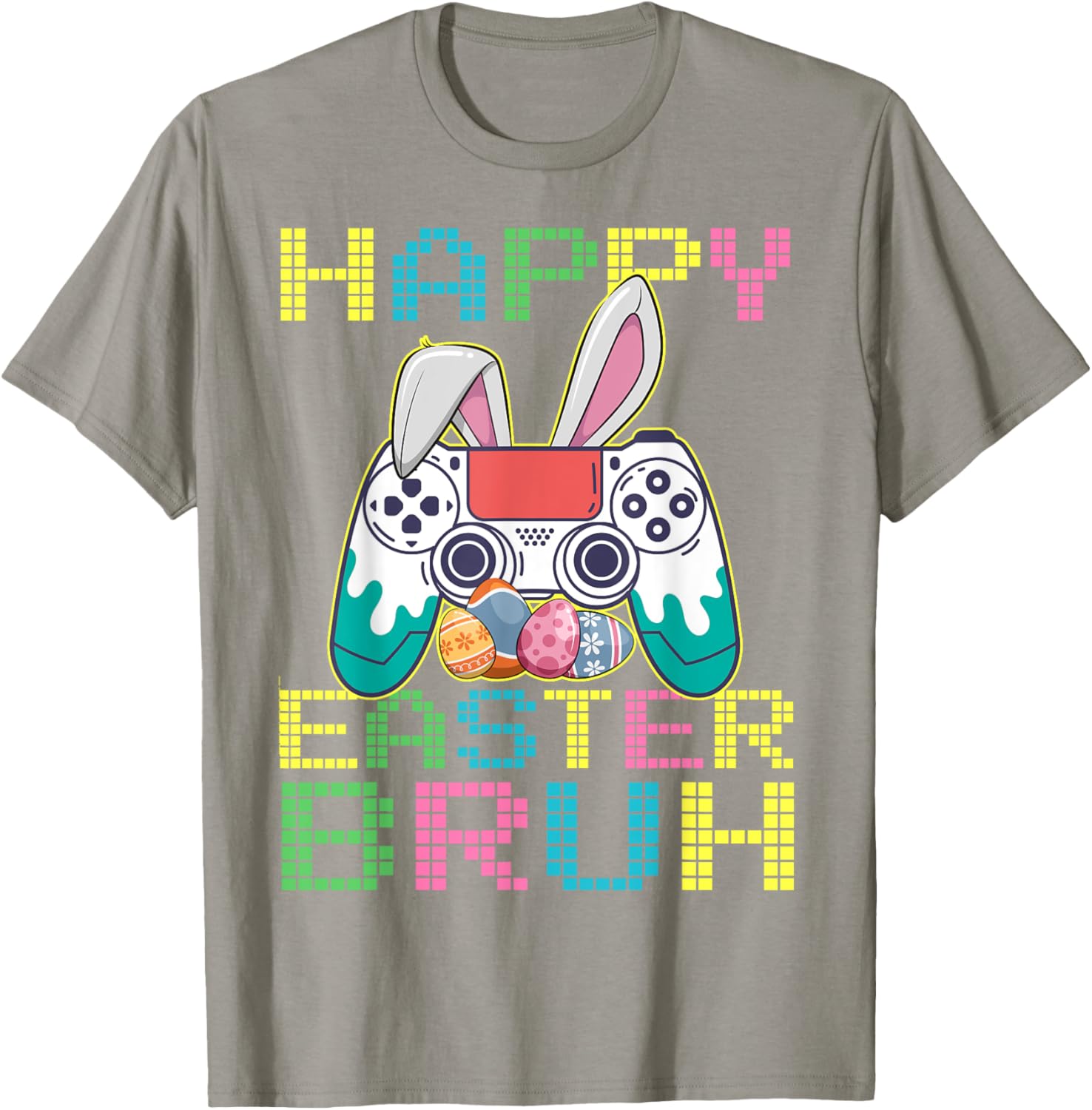 Happy Easter Bruh Video Games Bunny Gaming Funny T-Shirt