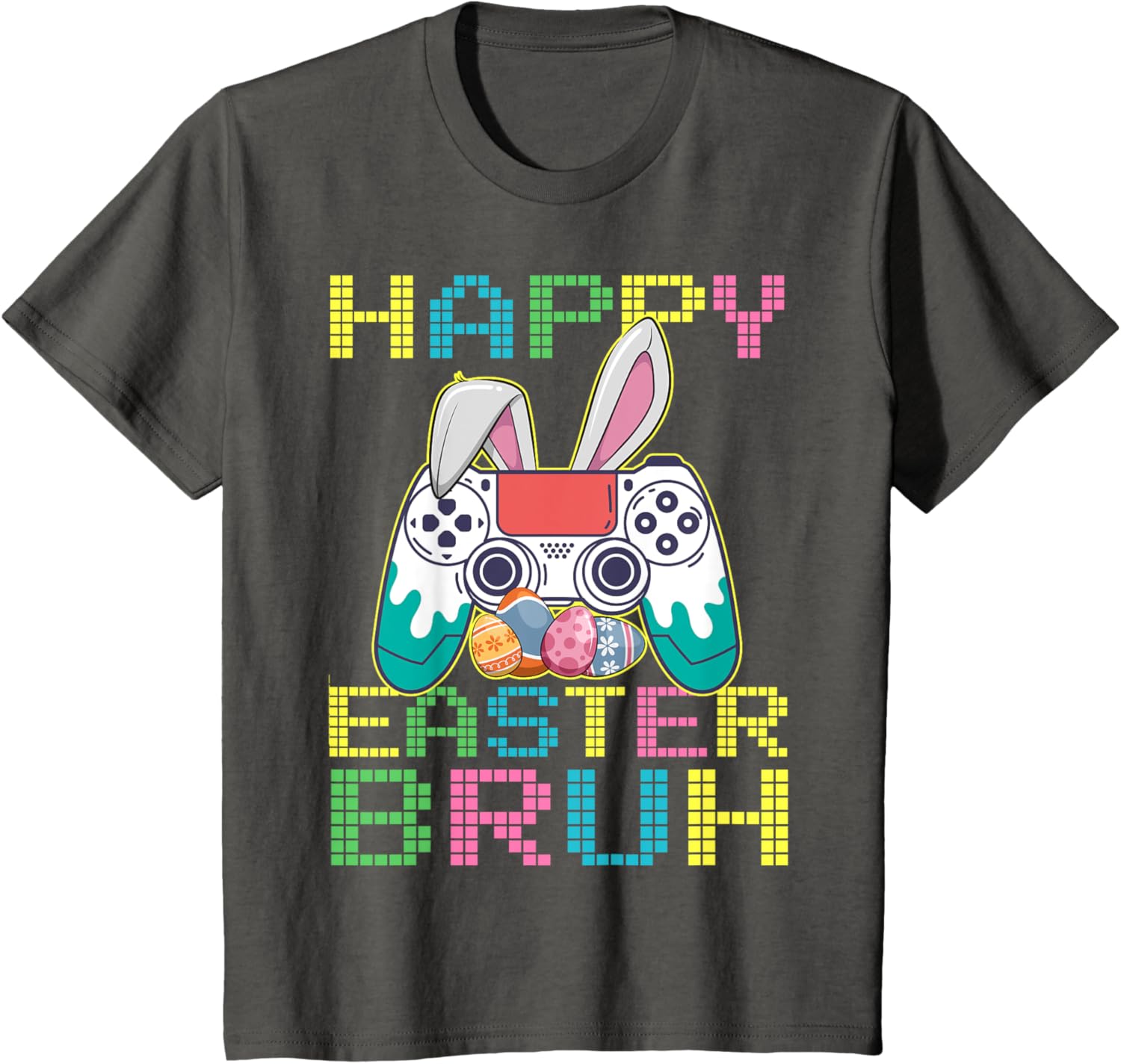 Happy Easter Bruh Video Games Bunny Gaming Funny T-Shirt