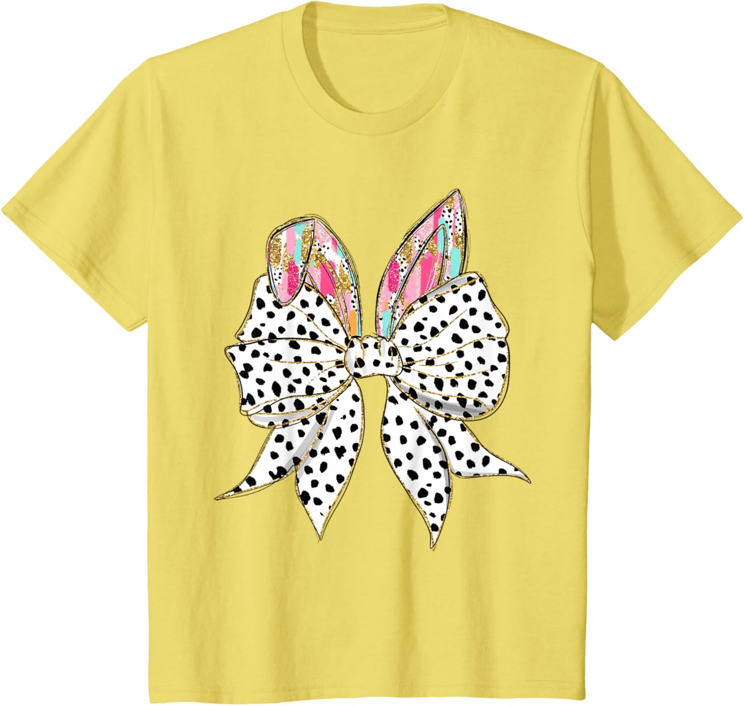 Happy Easter Bunny Spring Hunt Eggs Rabbit Coquette Bow Cute T-Shirt