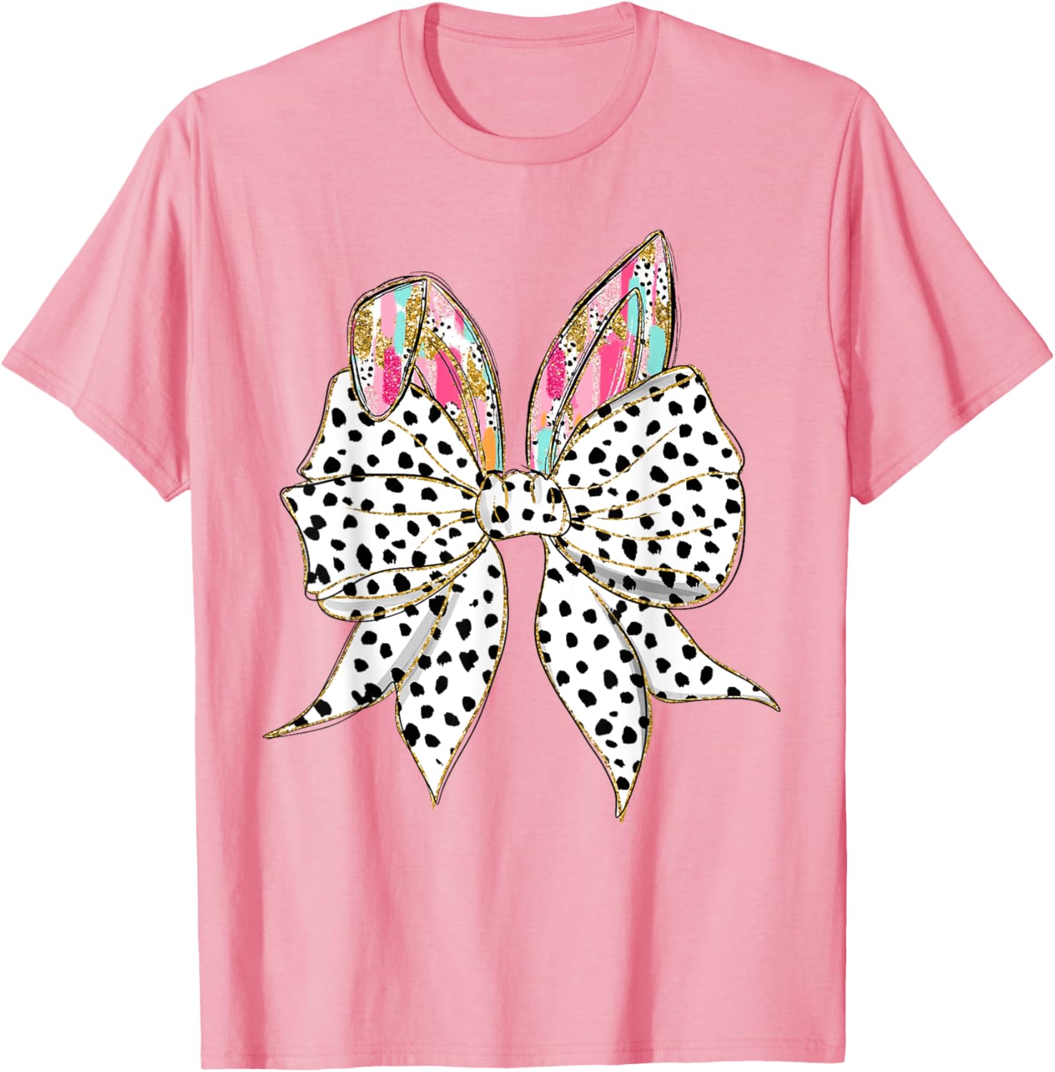 Happy Easter Bunny Spring Hunt Eggs Rabbit Coquette Bow Cute T-Shirt