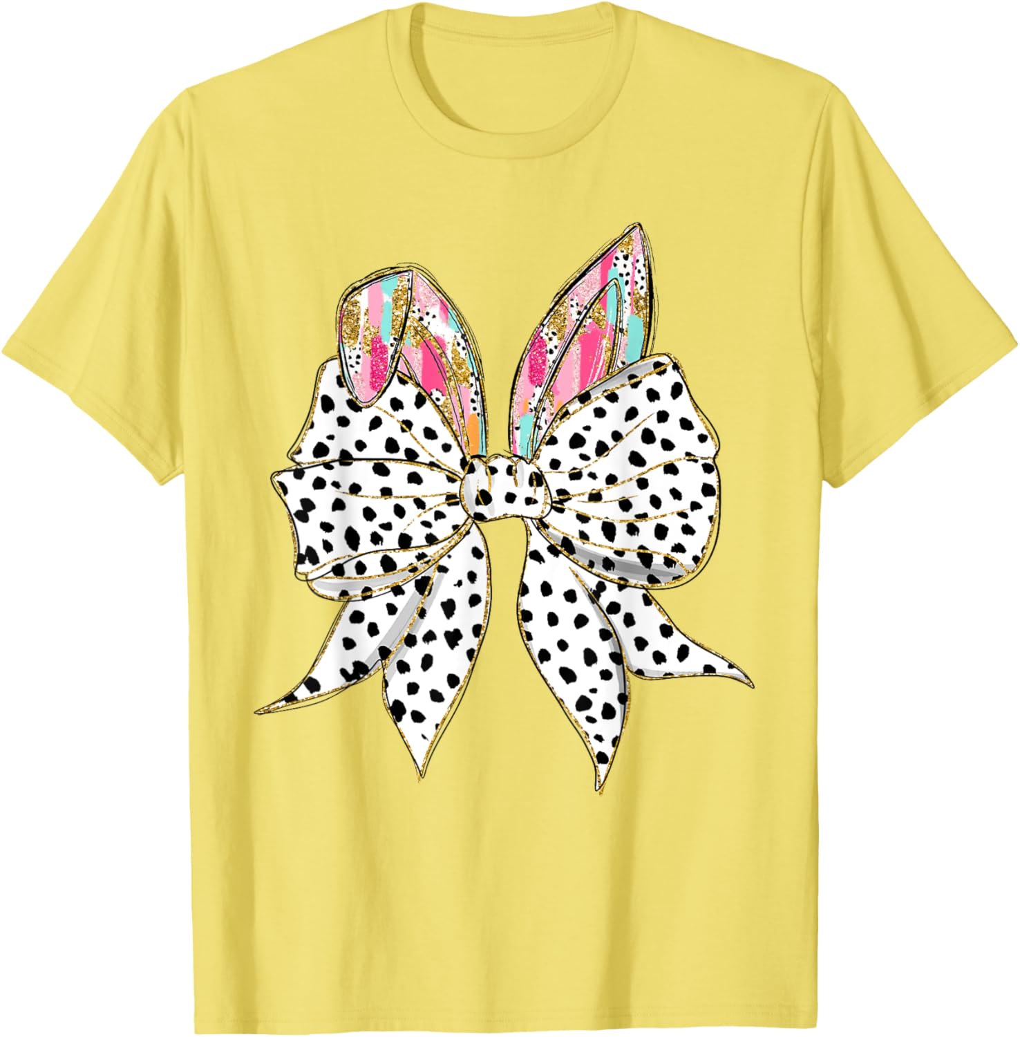 Happy Easter Bunny Spring Hunt Eggs Rabbit Coquette Bow Cute T-Shirt