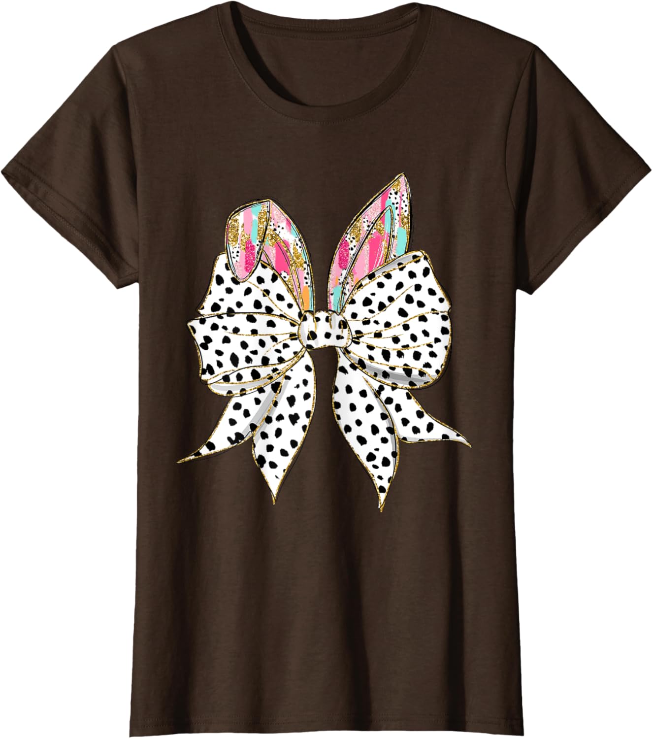 Happy Easter Bunny Spring Hunt Eggs Rabbit Coquette Bow Cute T-Shirt