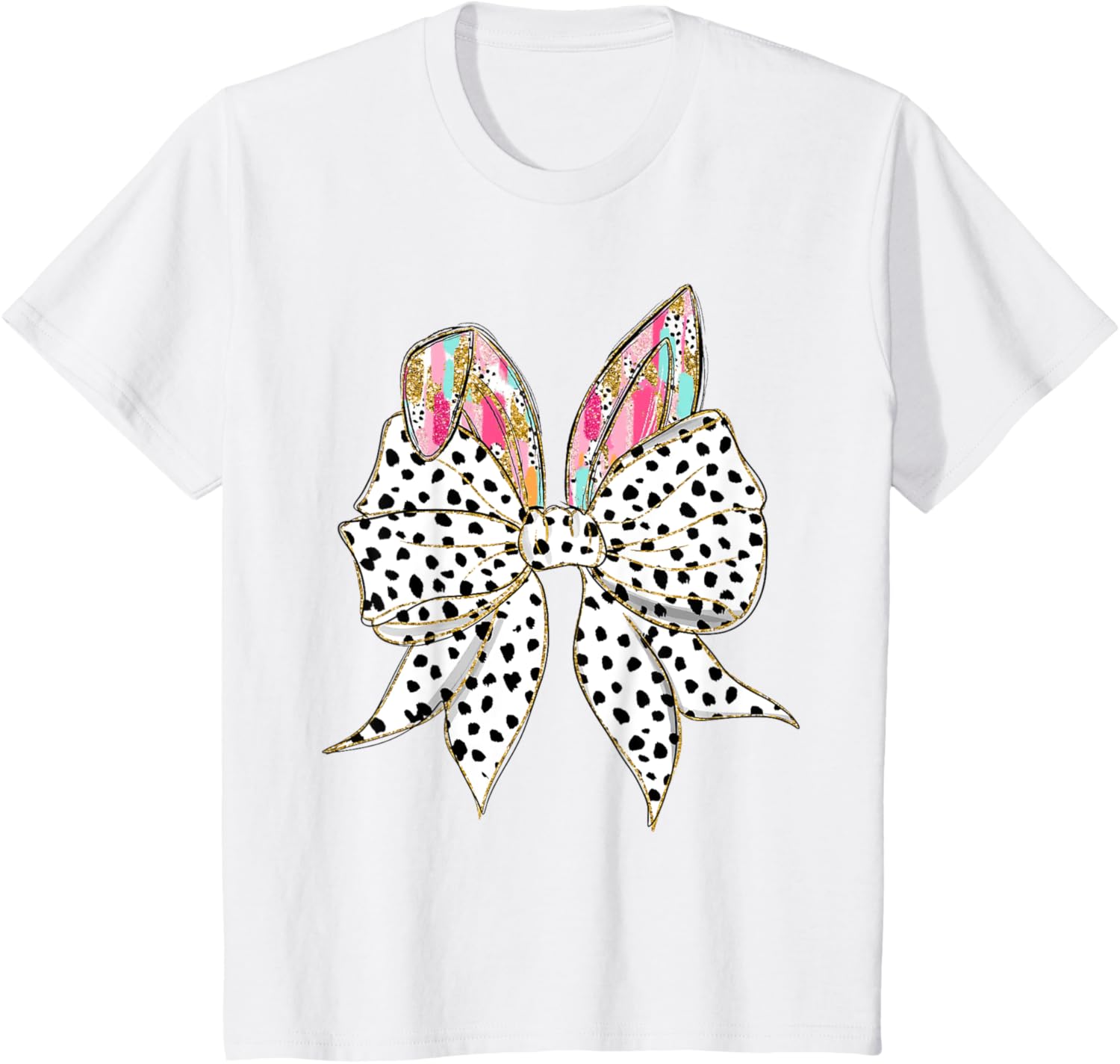 Happy Easter Bunny Spring Hunt Eggs Rabbit Coquette Bow Cute T-Shirt