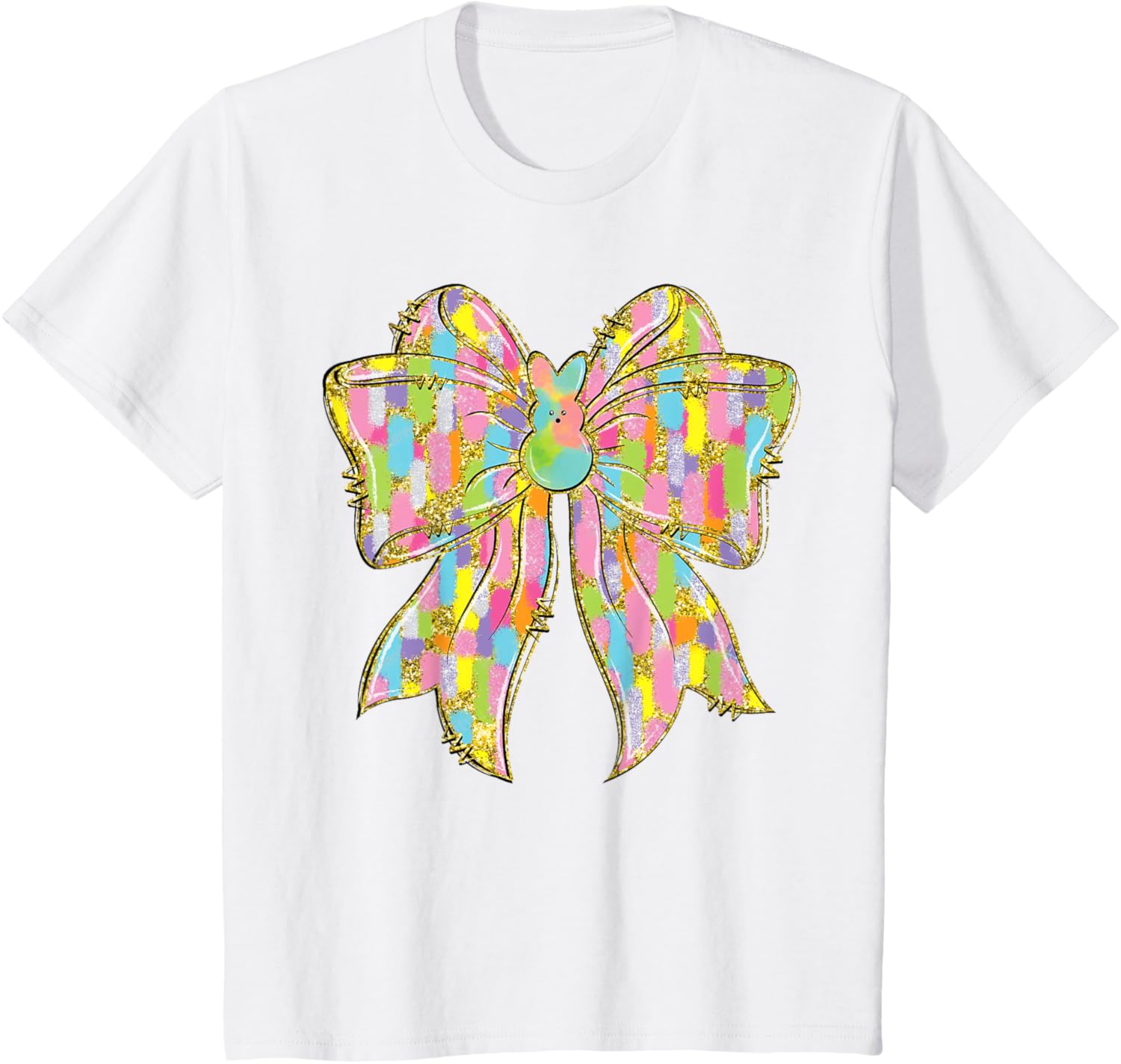 Happy Easter Bunny Spring Hunt Eggs Rabbit Coquette Bow Cute T-Shirt