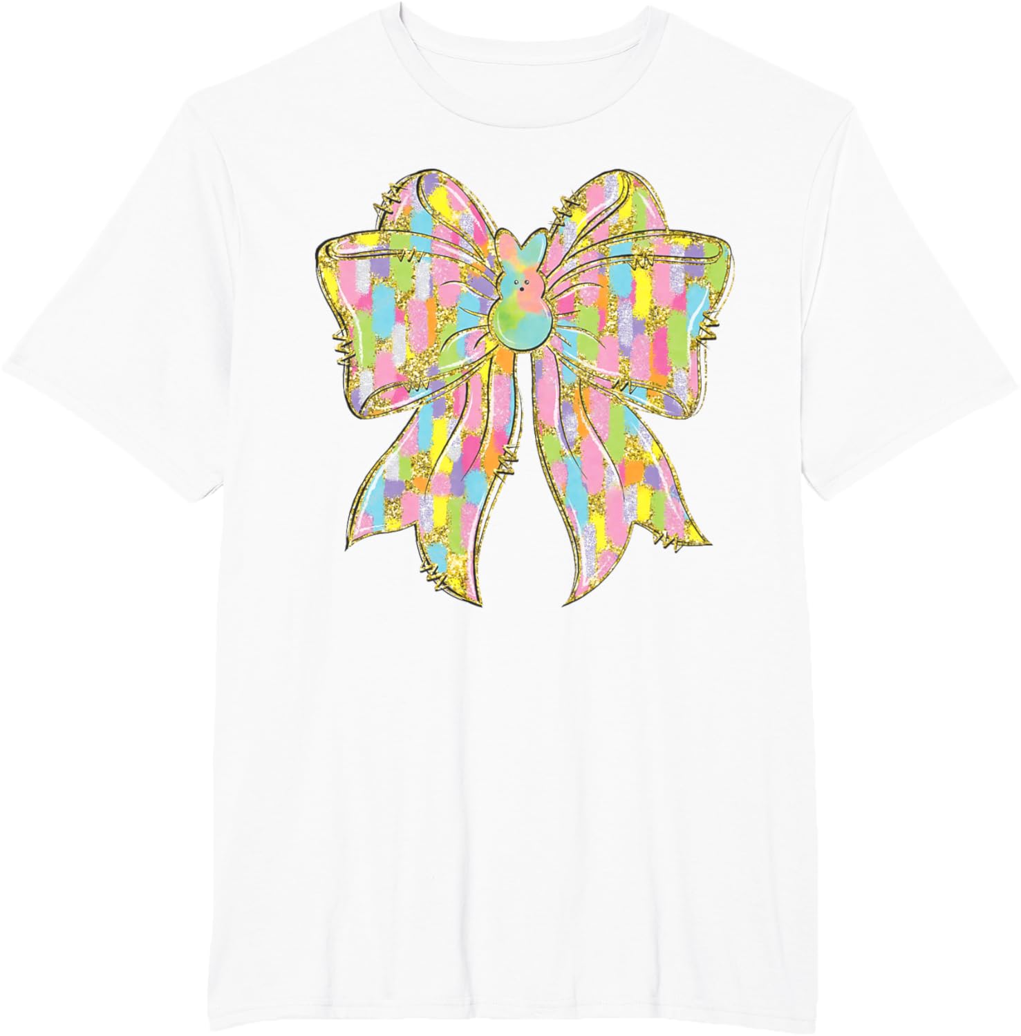 Happy Easter Bunny Spring Hunt Eggs Rabbit Coquette Bow Cute T-Shirt