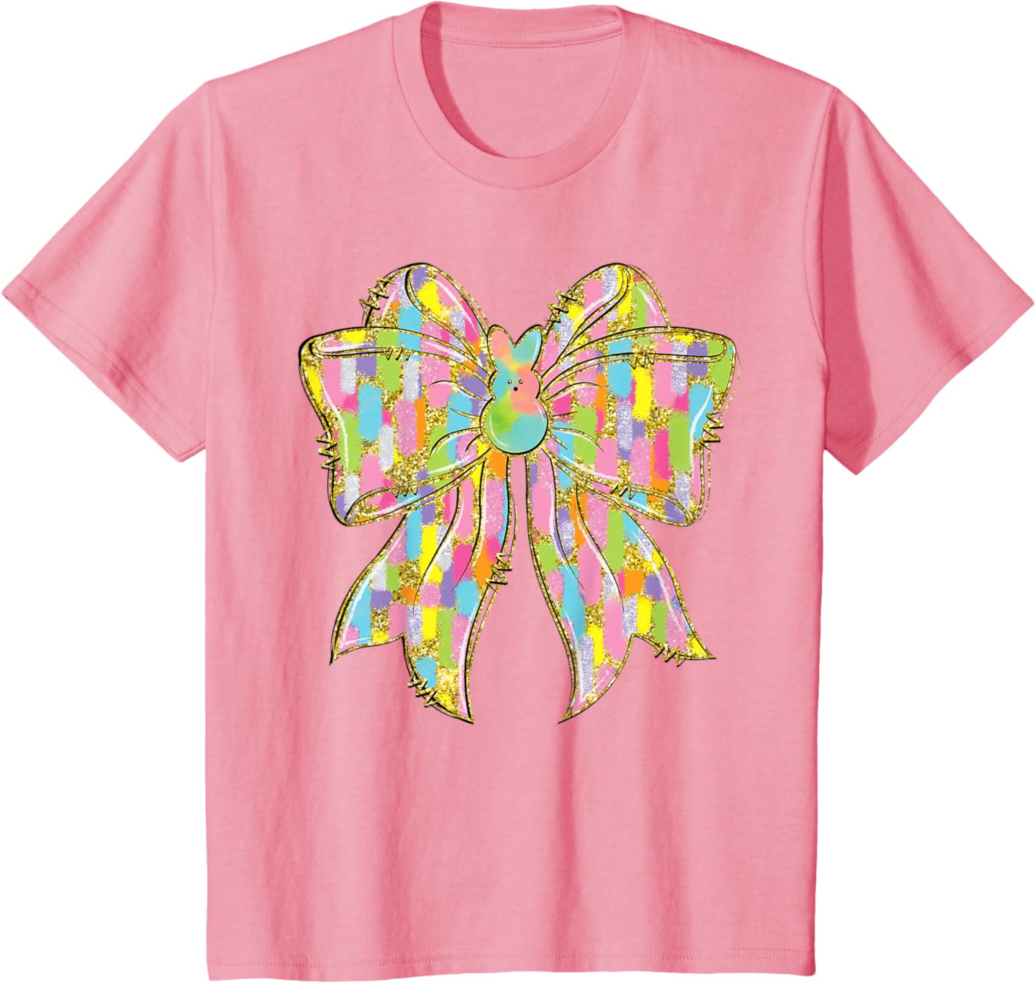 Happy Easter Bunny Spring Hunt Eggs Rabbit Coquette Bow Cute T-Shirt