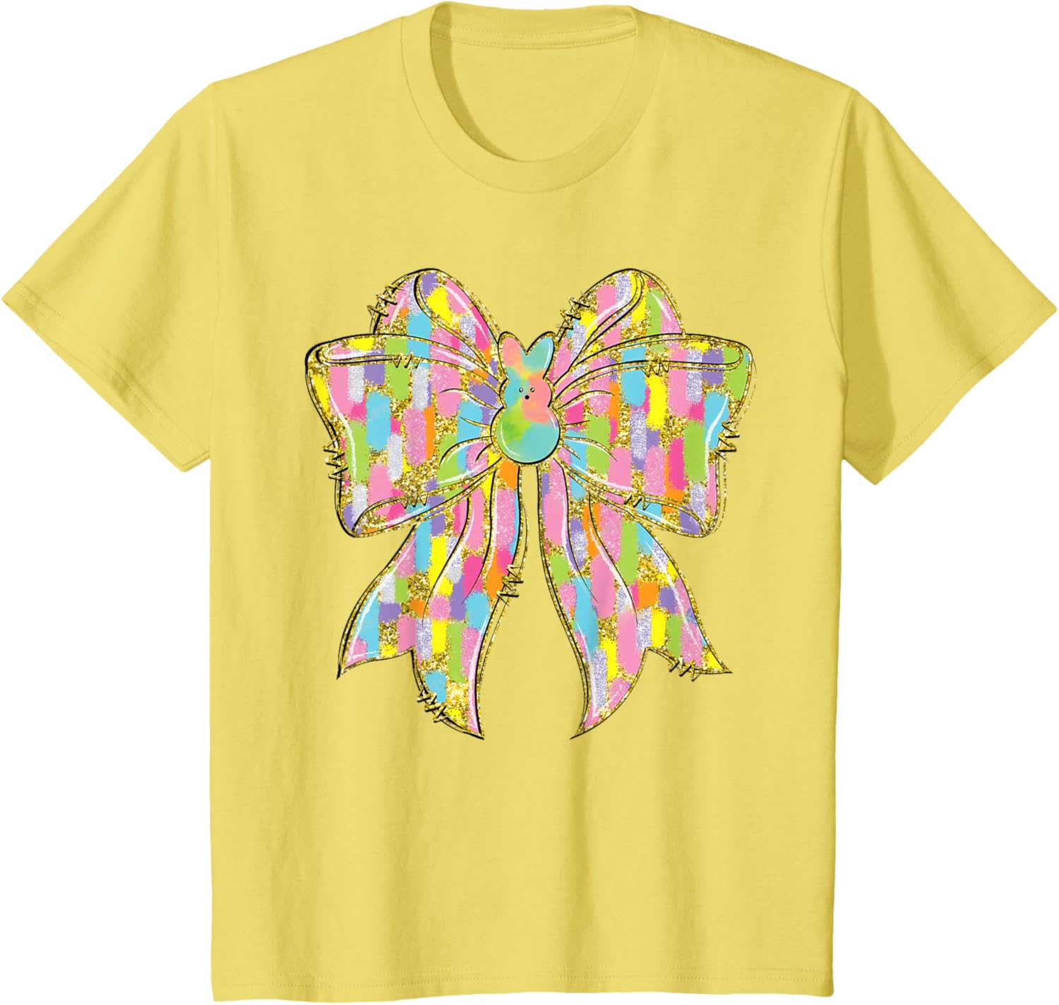 Happy Easter Bunny Spring Hunt Eggs Rabbit Coquette Bow Cute T-Shirt