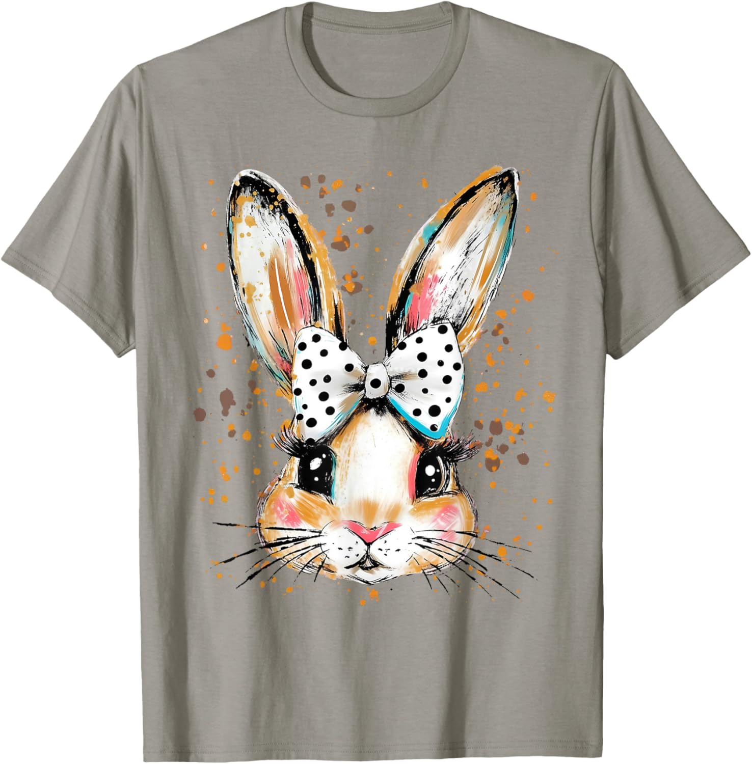 Happy Easter Bunny Spring Hunt Eggs Rabbit Coquette Bow Cute T-Shirt