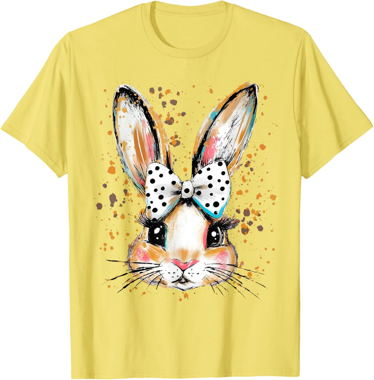 Happy Easter Bunny Spring Hunt Eggs Rabbit Coquette Bow Cute T-Shirt