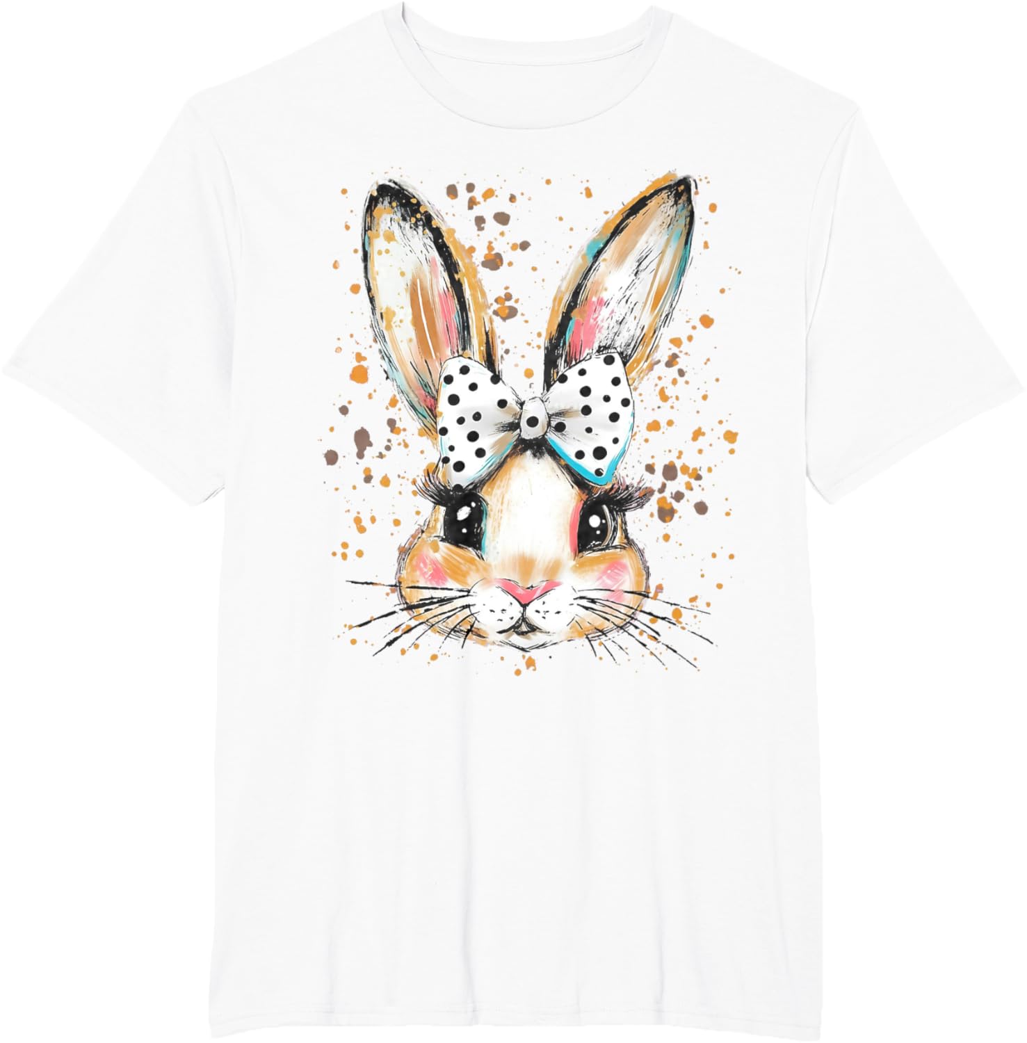 Happy Easter Bunny Spring Hunt Eggs Rabbit Coquette Bow Cute T-Shirt