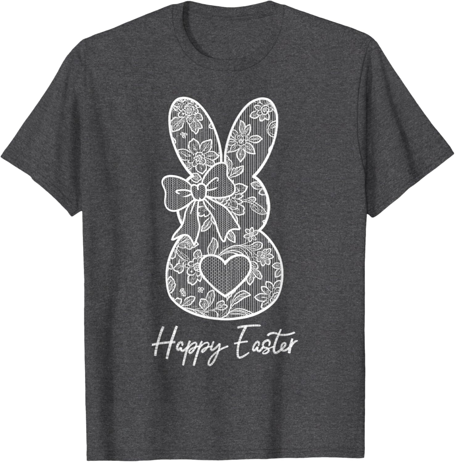 Happy Easter Bunny Spring Hunt Eggs Rabbit Coquette Bow Cute T-Shirt