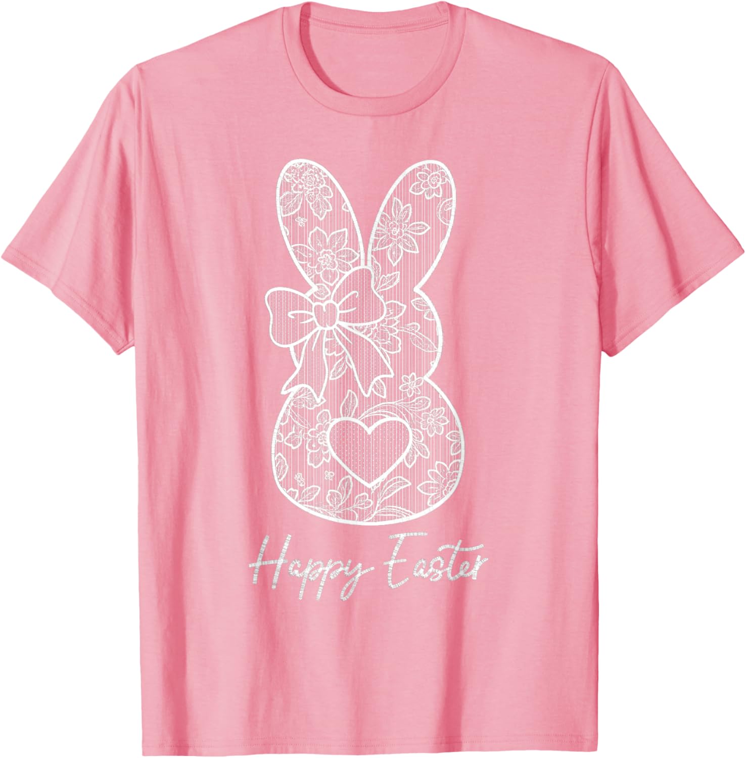 Happy Easter Bunny Spring Hunt Eggs Rabbit Coquette Bow Cute T-Shirt