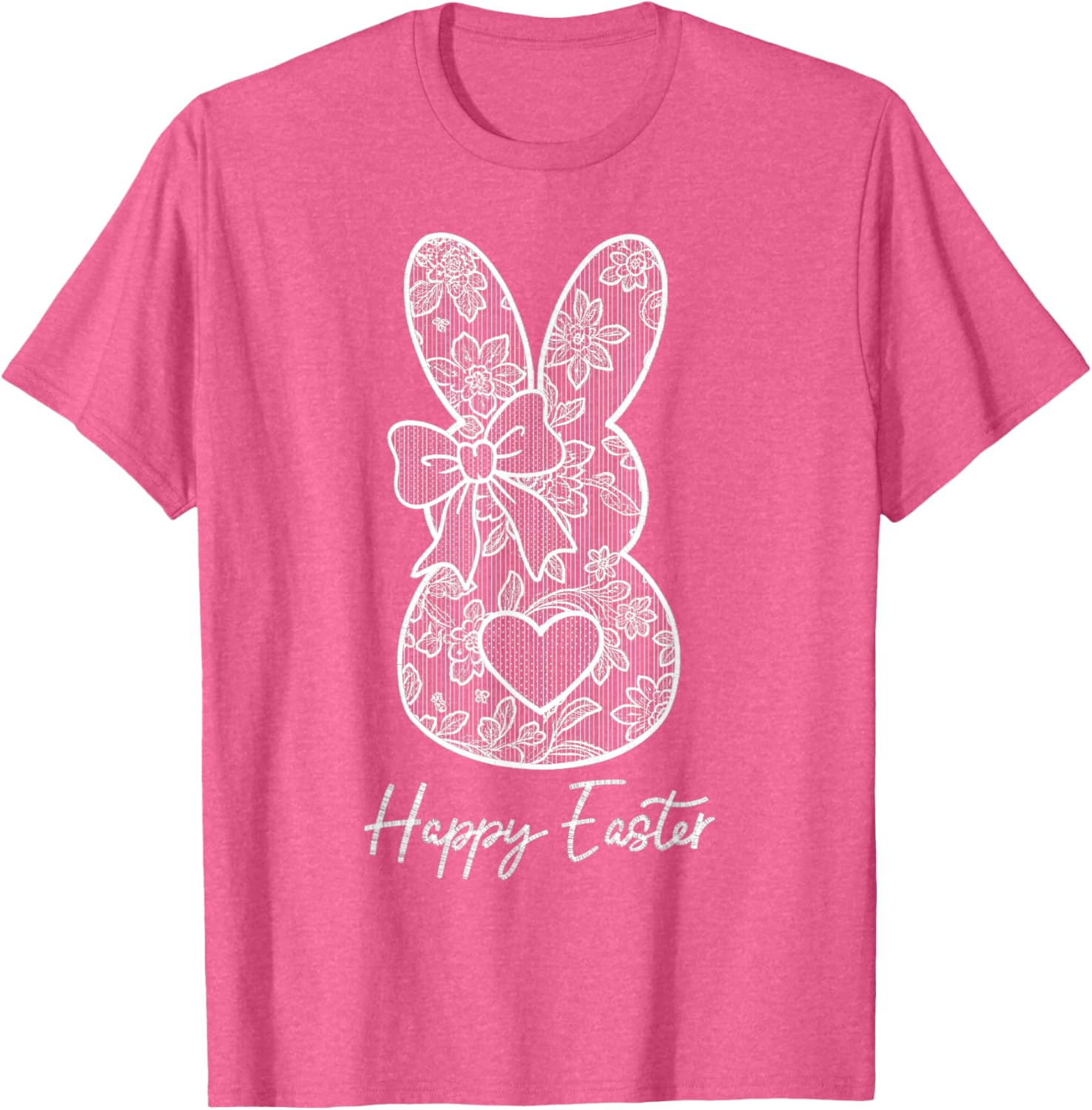 Happy Easter Bunny Spring Hunt Eggs Rabbit Coquette Bow Cute T-Shirt