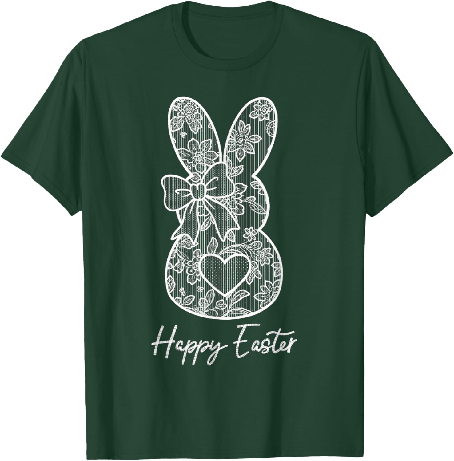 Happy Easter Bunny Spring Hunt Eggs Rabbit Coquette Bow Cute T-Shirt