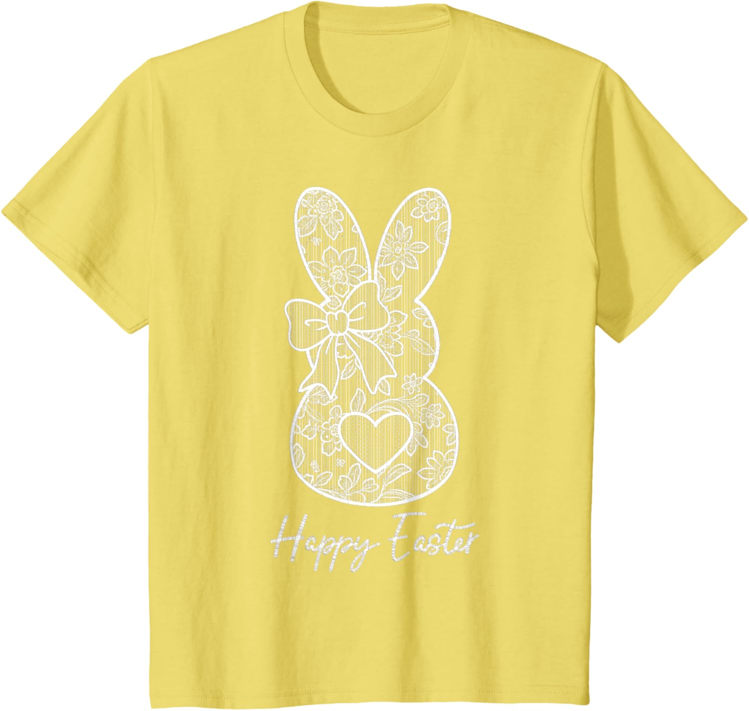 Happy Easter Bunny Spring Hunt Eggs Rabbit Coquette Bow Cute T-Shirt