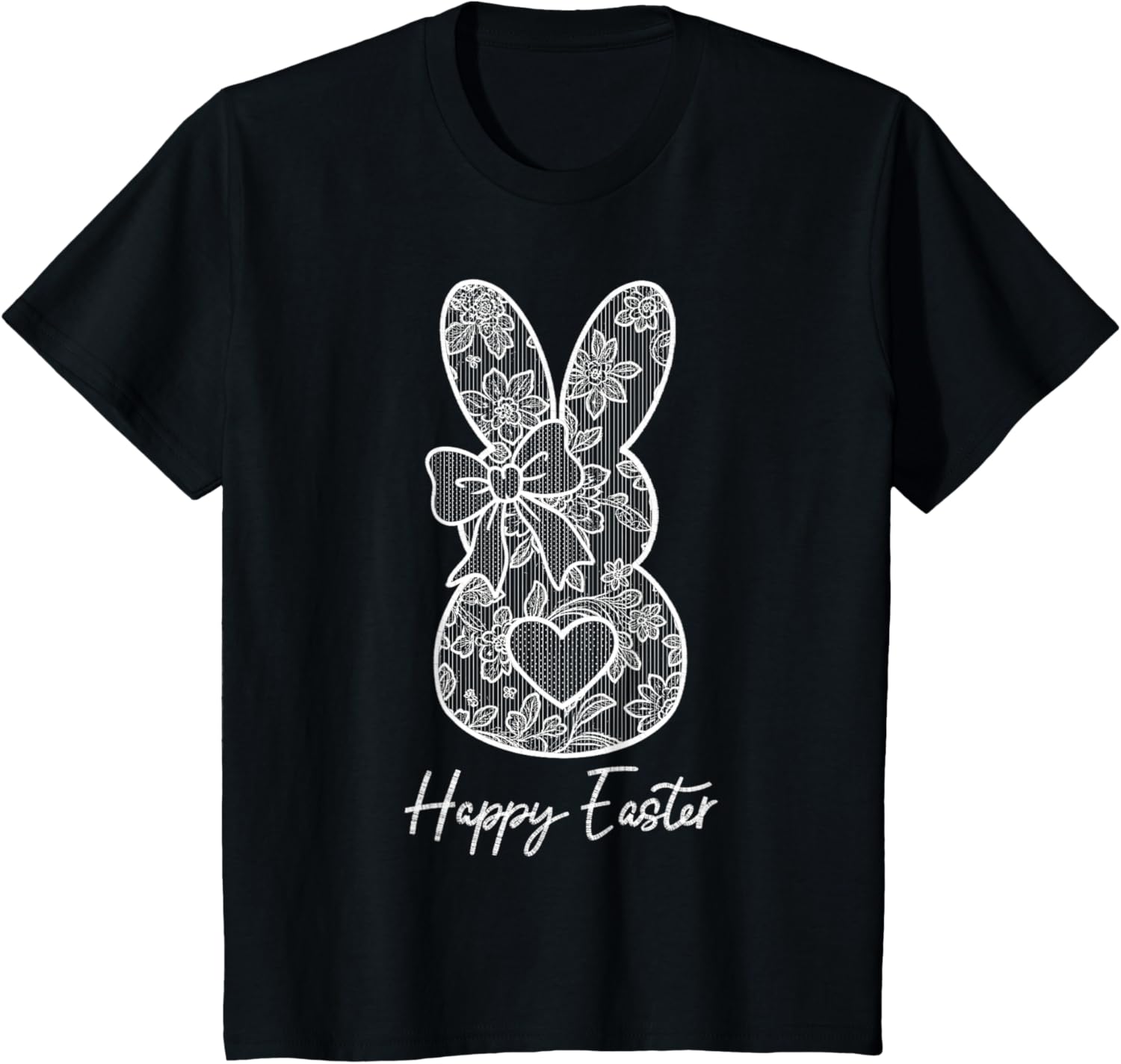 Happy Easter Bunny Spring Hunt Eggs Rabbit Coquette Bow Cute T-Shirt