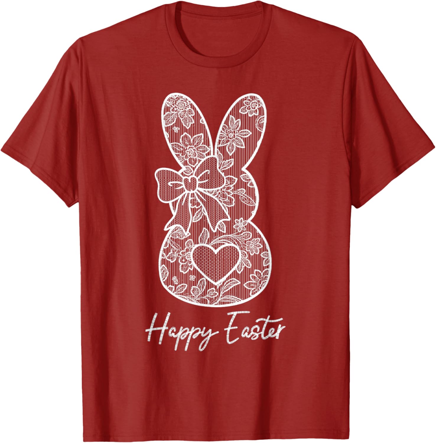 Happy Easter Bunny Spring Hunt Eggs Rabbit Coquette Bow Cute T-Shirt