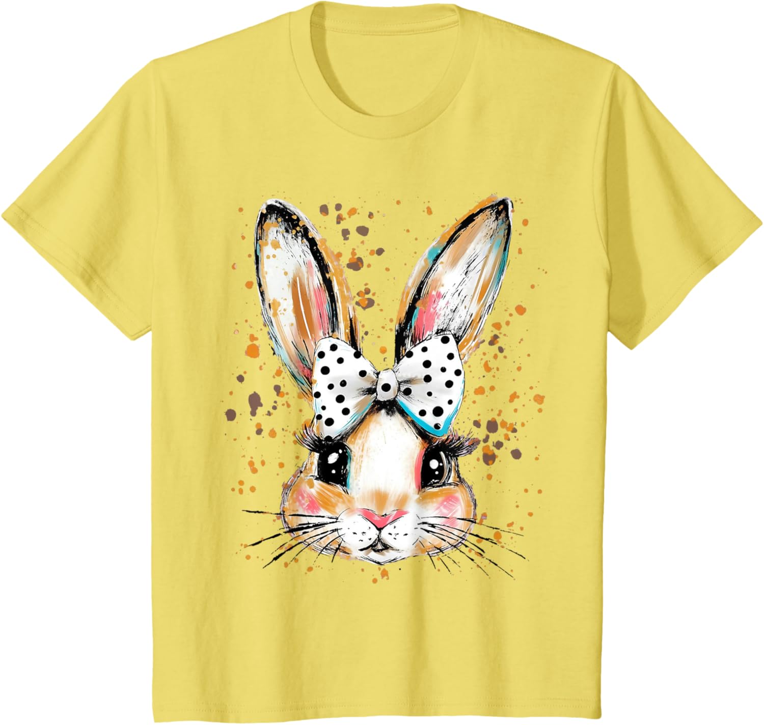 Happy Easter Bunny Spring Hunt Eggs Rabbit Coquette Bow Cute T-Shirt