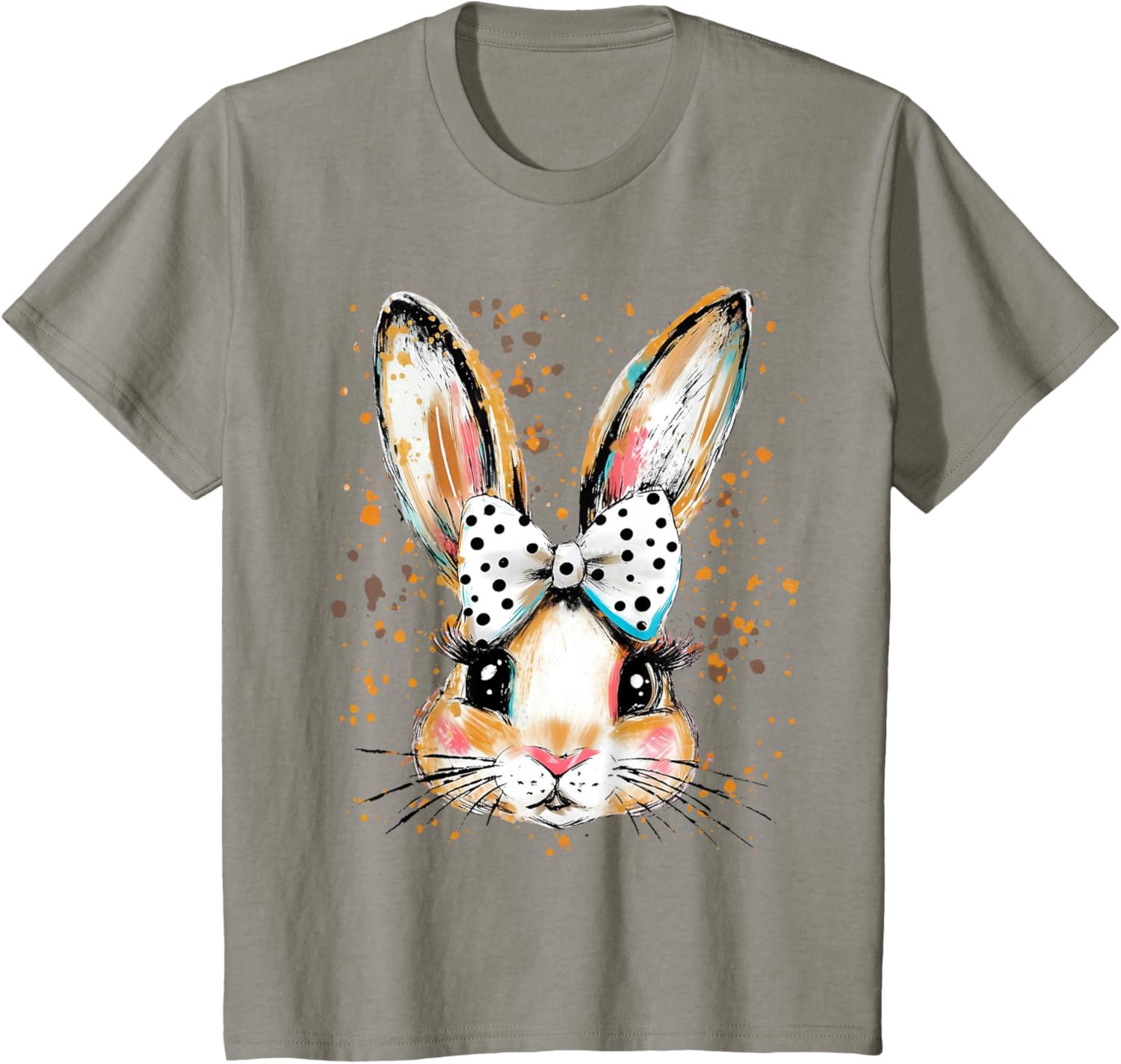 Happy Easter Bunny Spring Hunt Eggs Rabbit Coquette Bow Cute T-Shirt