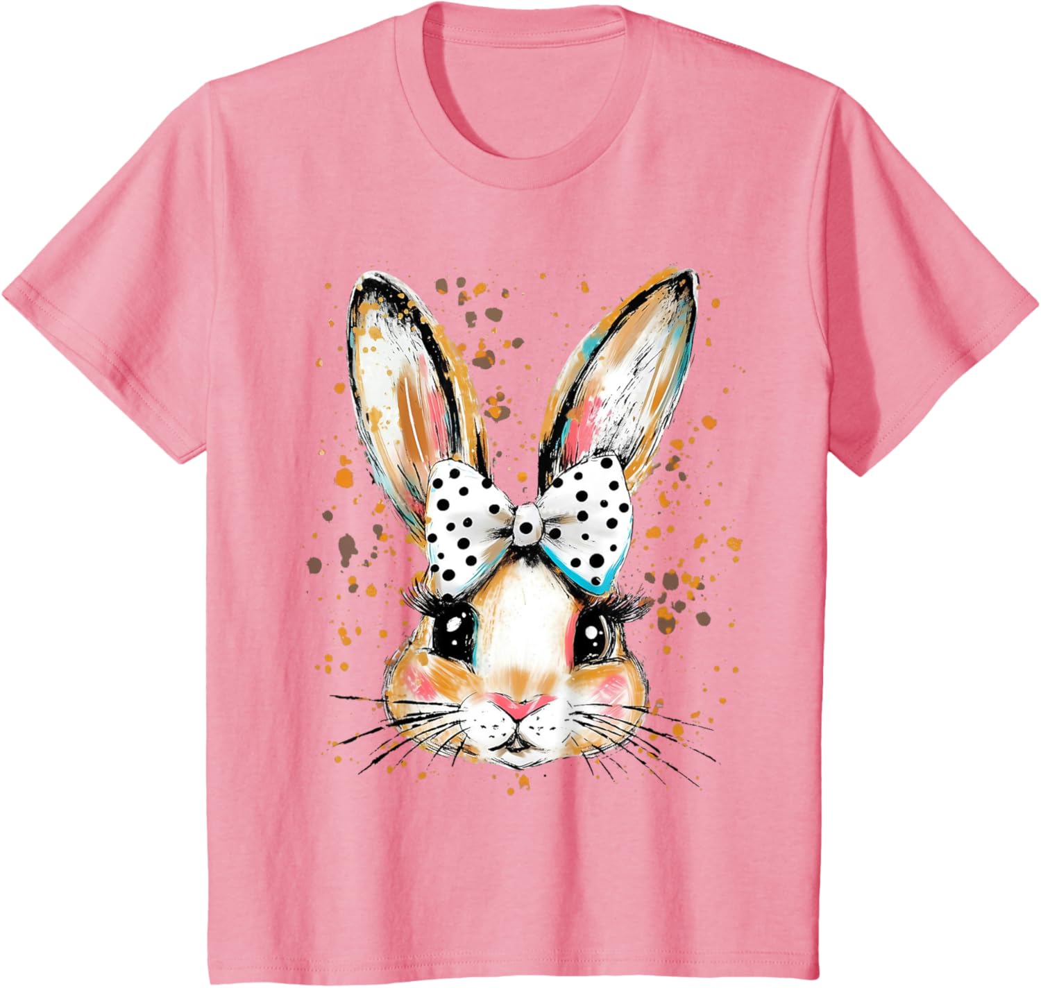 Happy Easter Bunny Spring Hunt Eggs Rabbit Coquette Bow Cute T-Shirt