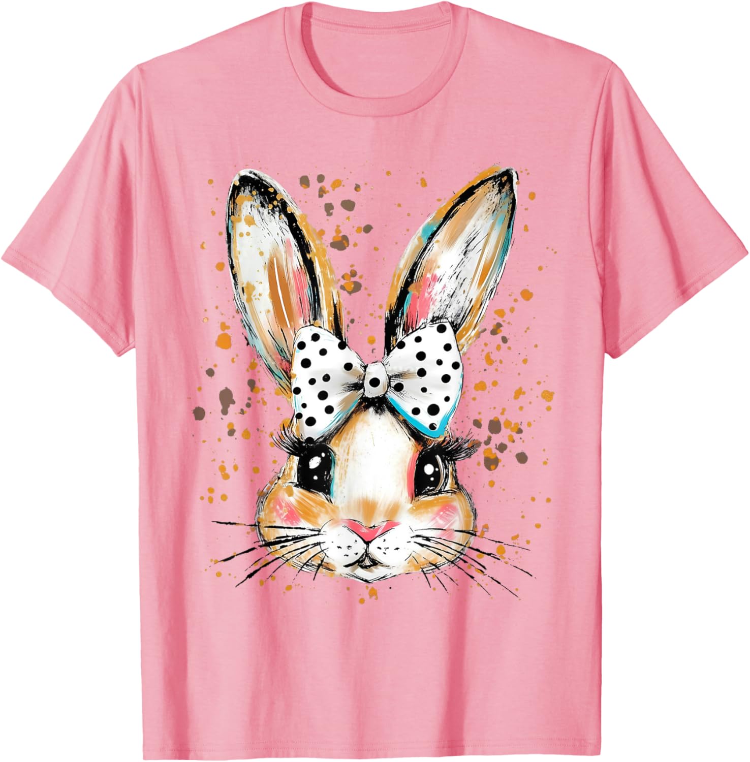 Happy Easter Bunny Spring Hunt Eggs Rabbit Coquette Bow Cute T-Shirt