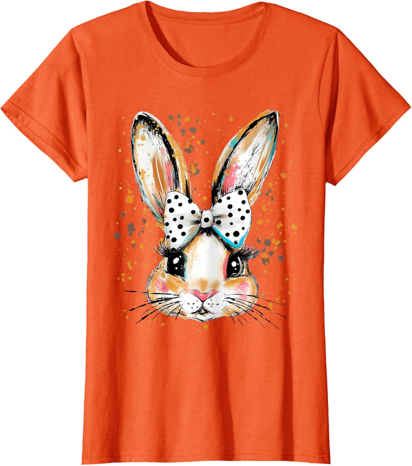 Happy Easter Bunny Spring Hunt Eggs Rabbit Coquette Bow Cute T-Shirt