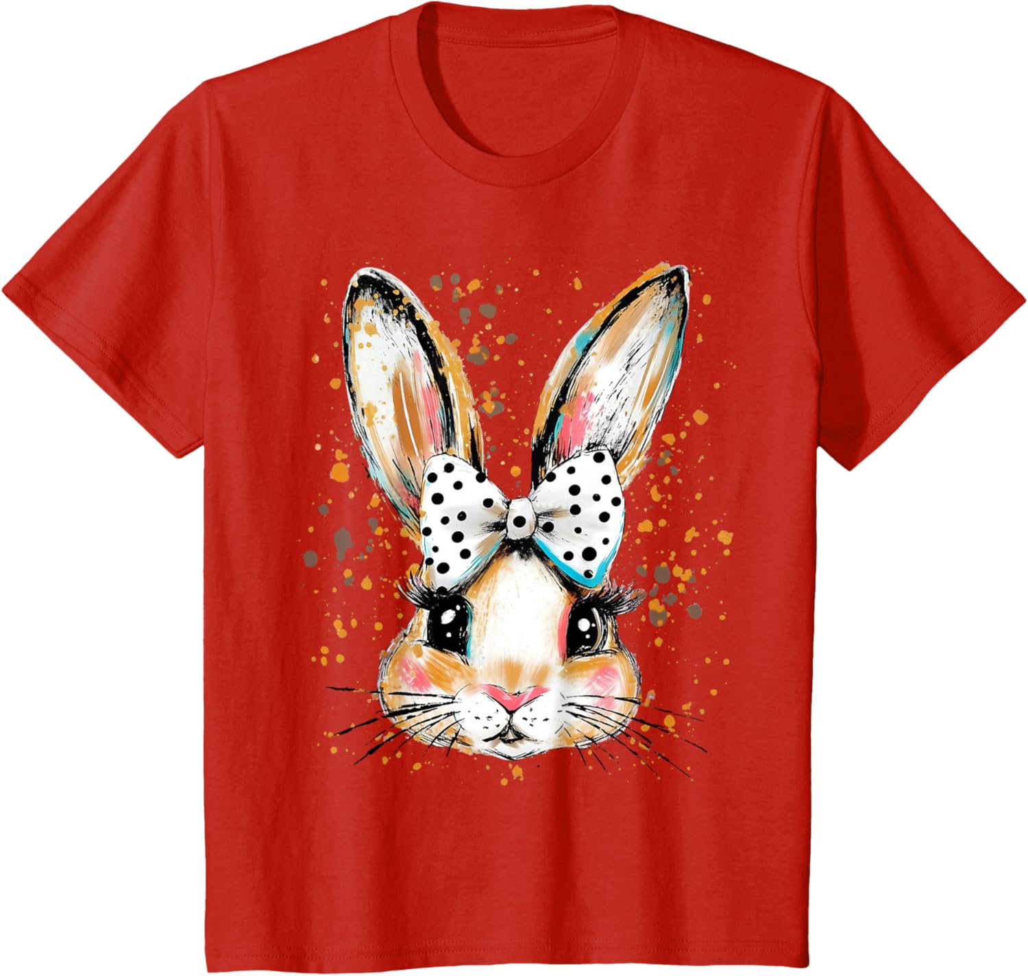 Happy Easter Bunny Spring Hunt Eggs Rabbit Coquette Bow Cute T-Shirt