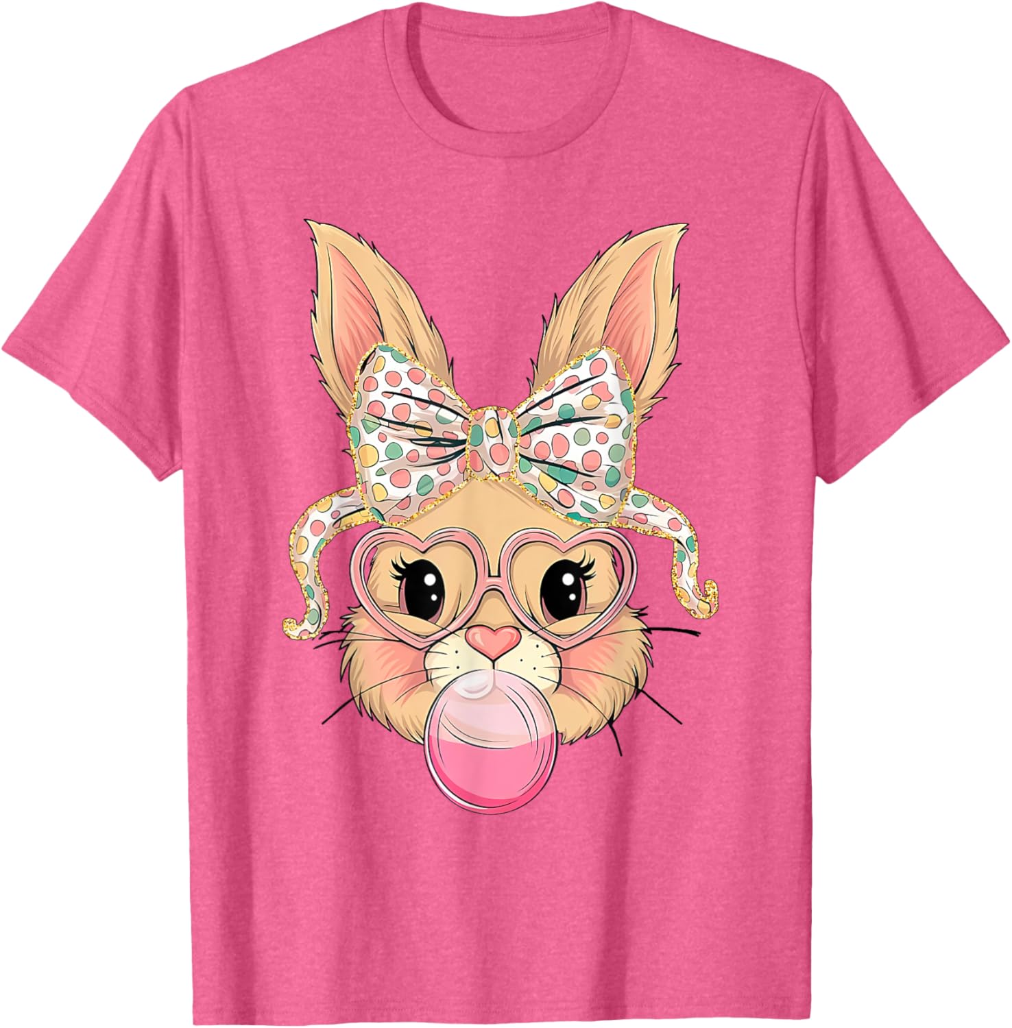 Happy Easter Bunny Spring Hunt Eggs Rabbit Coquette Bow Cute T-Shirt