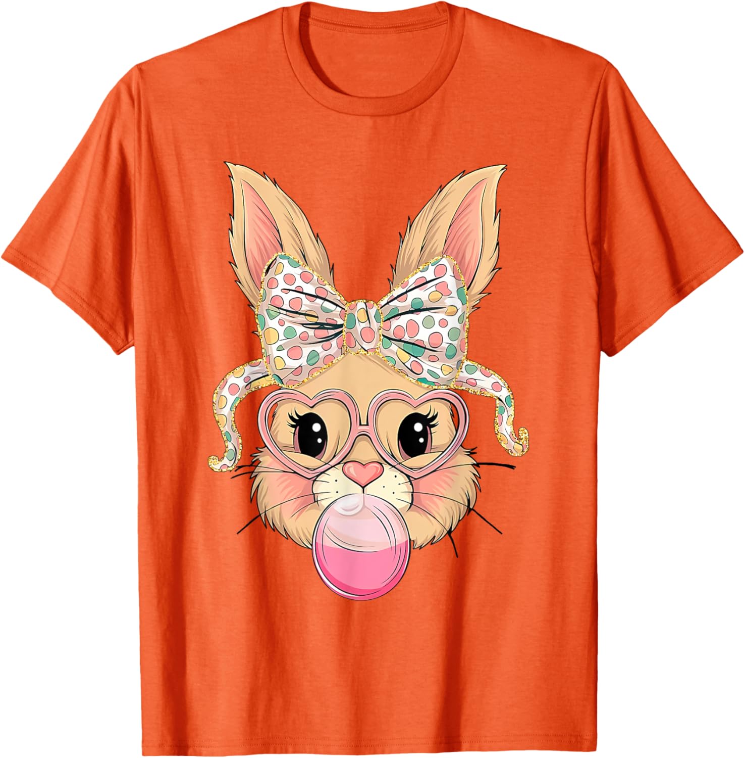 Happy Easter Bunny Spring Hunt Eggs Rabbit Coquette Bow Cute T-Shirt