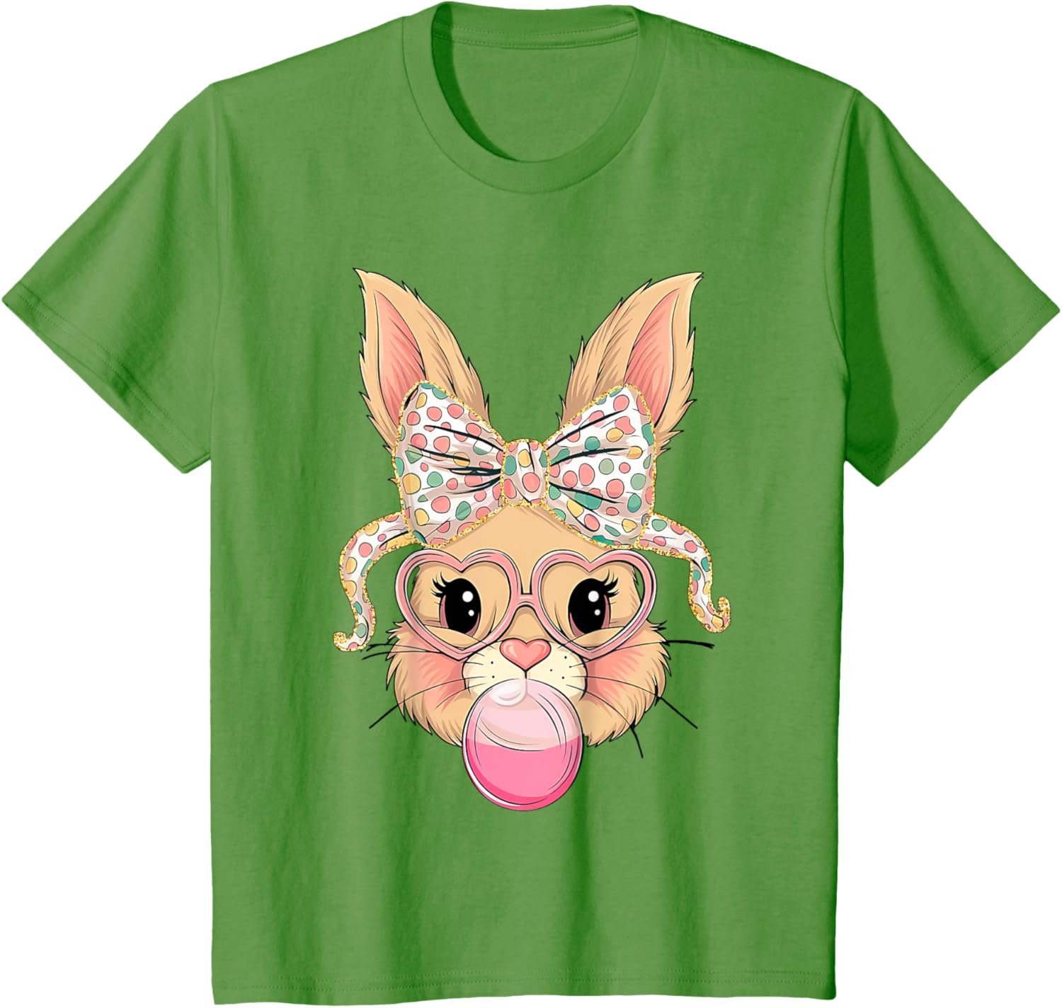 Happy Easter Bunny Spring Hunt Eggs Rabbit Coquette Bow Cute T-Shirt