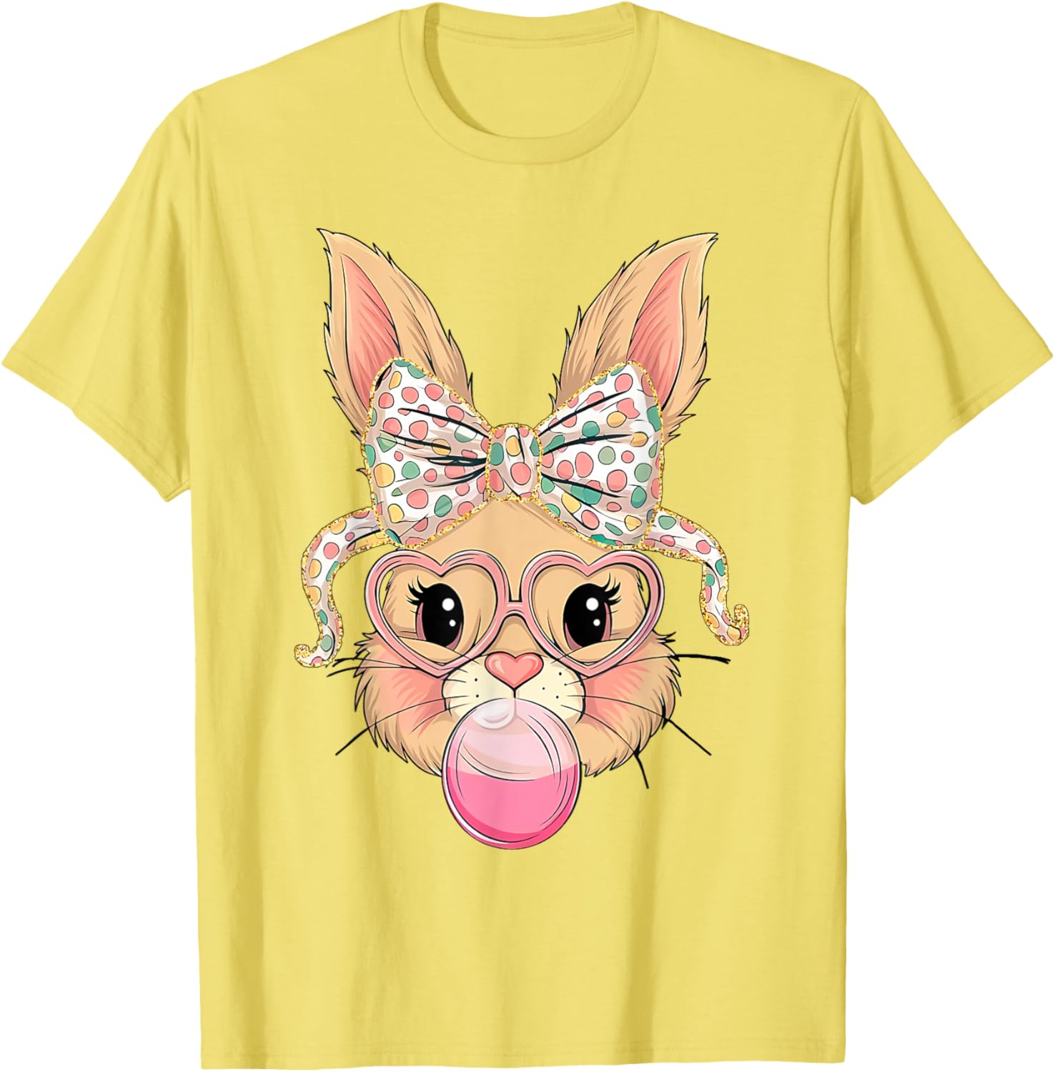 Happy Easter Bunny Spring Hunt Eggs Rabbit Coquette Bow Cute T-Shirt