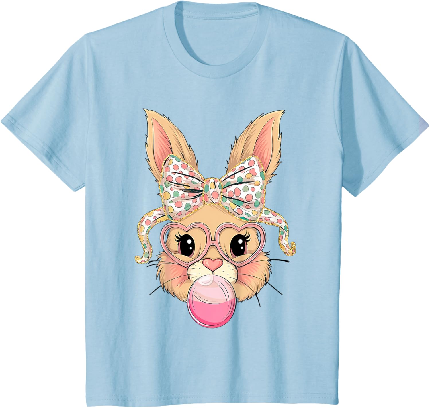 Happy Easter Bunny Spring Hunt Eggs Rabbit Coquette Bow Cute T-Shirt