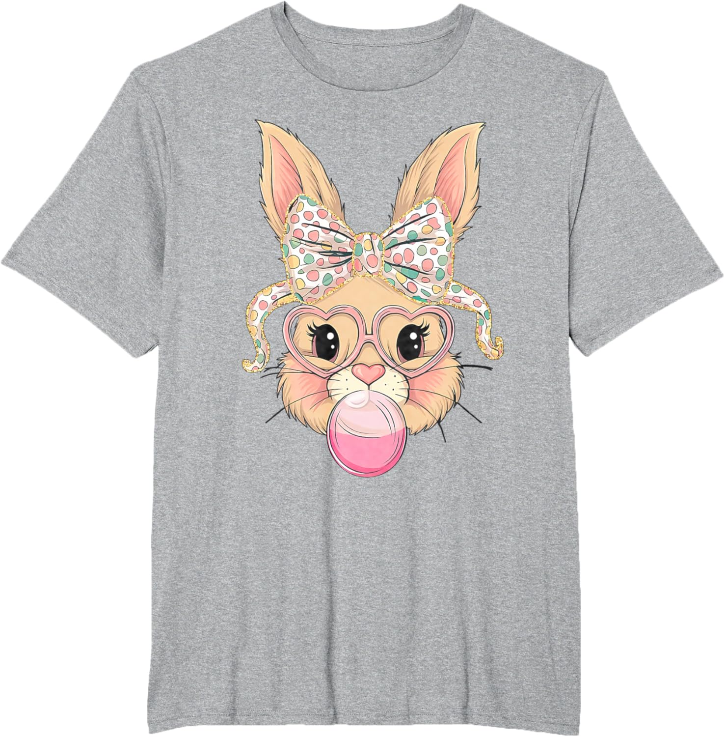 Happy Easter Bunny Spring Hunt Eggs Rabbit Coquette Bow Cute T-Shirt