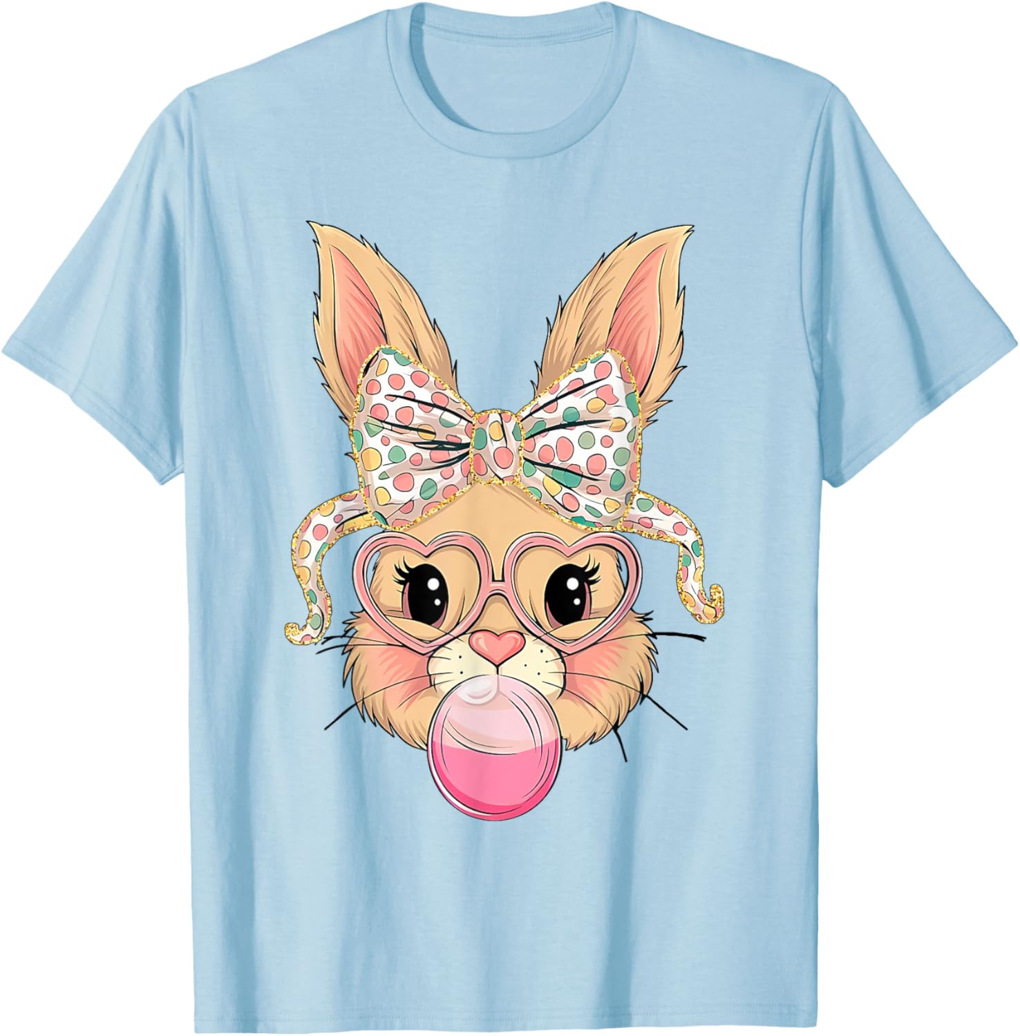 Happy Easter Bunny Spring Hunt Eggs Rabbit Coquette Bow Cute T-Shirt