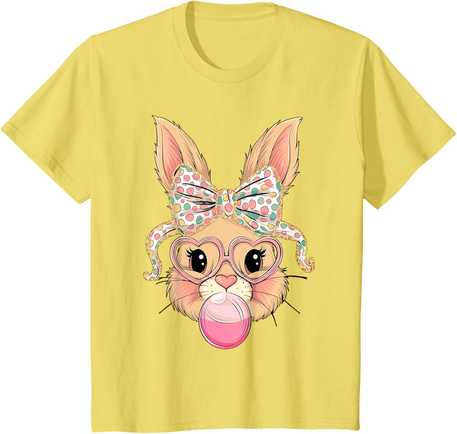 Happy Easter Bunny Spring Hunt Eggs Rabbit Coquette Bow Cute T-Shirt