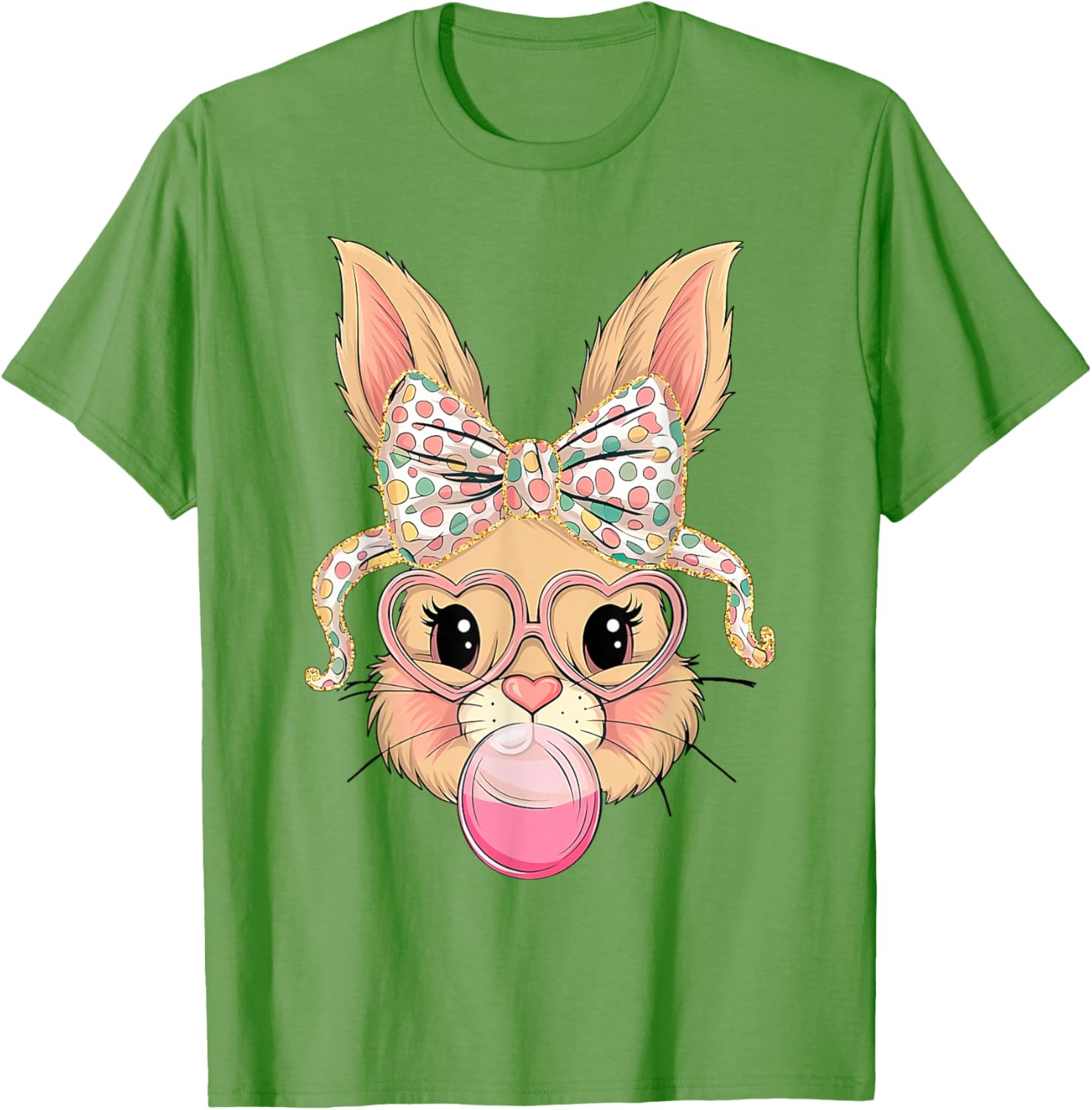 Happy Easter Bunny Spring Hunt Eggs Rabbit Coquette Bow Cute T-Shirt