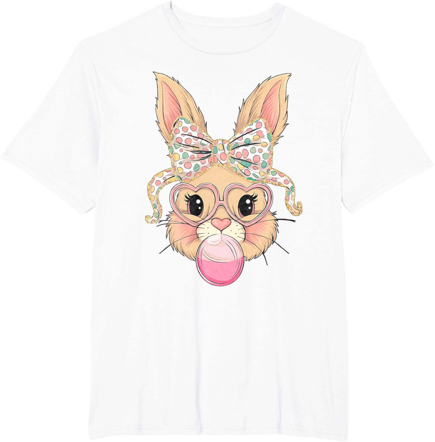 Happy Easter Bunny Spring Hunt Eggs Rabbit Coquette Bow Cute T-Shirt