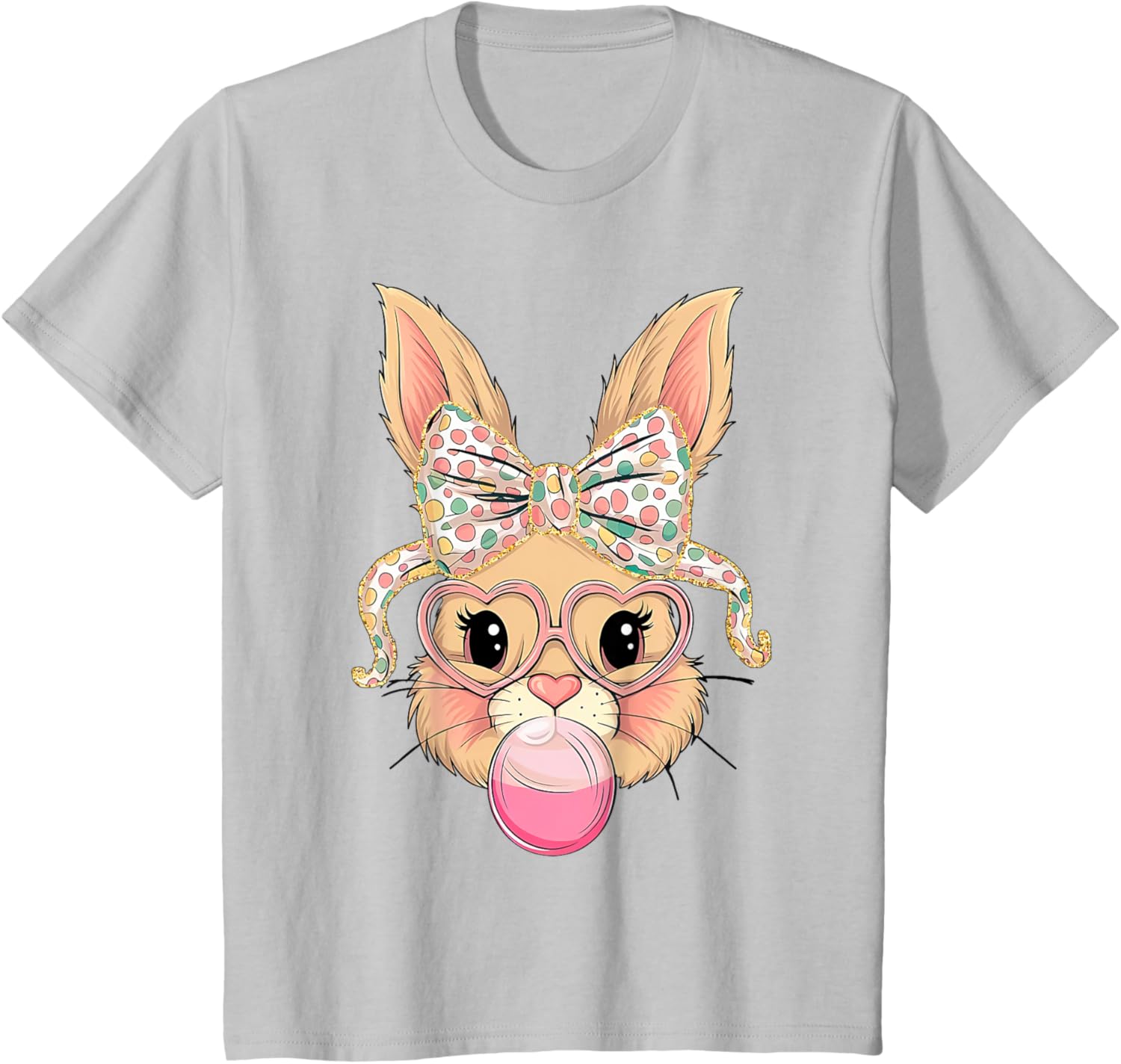 Happy Easter Bunny Spring Hunt Eggs Rabbit Coquette Bow Cute T-Shirt