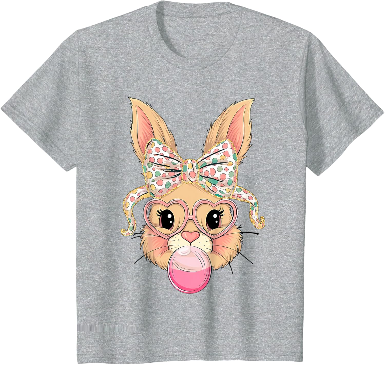 Happy Easter Bunny Spring Hunt Eggs Rabbit Coquette Bow Cute T-Shirt